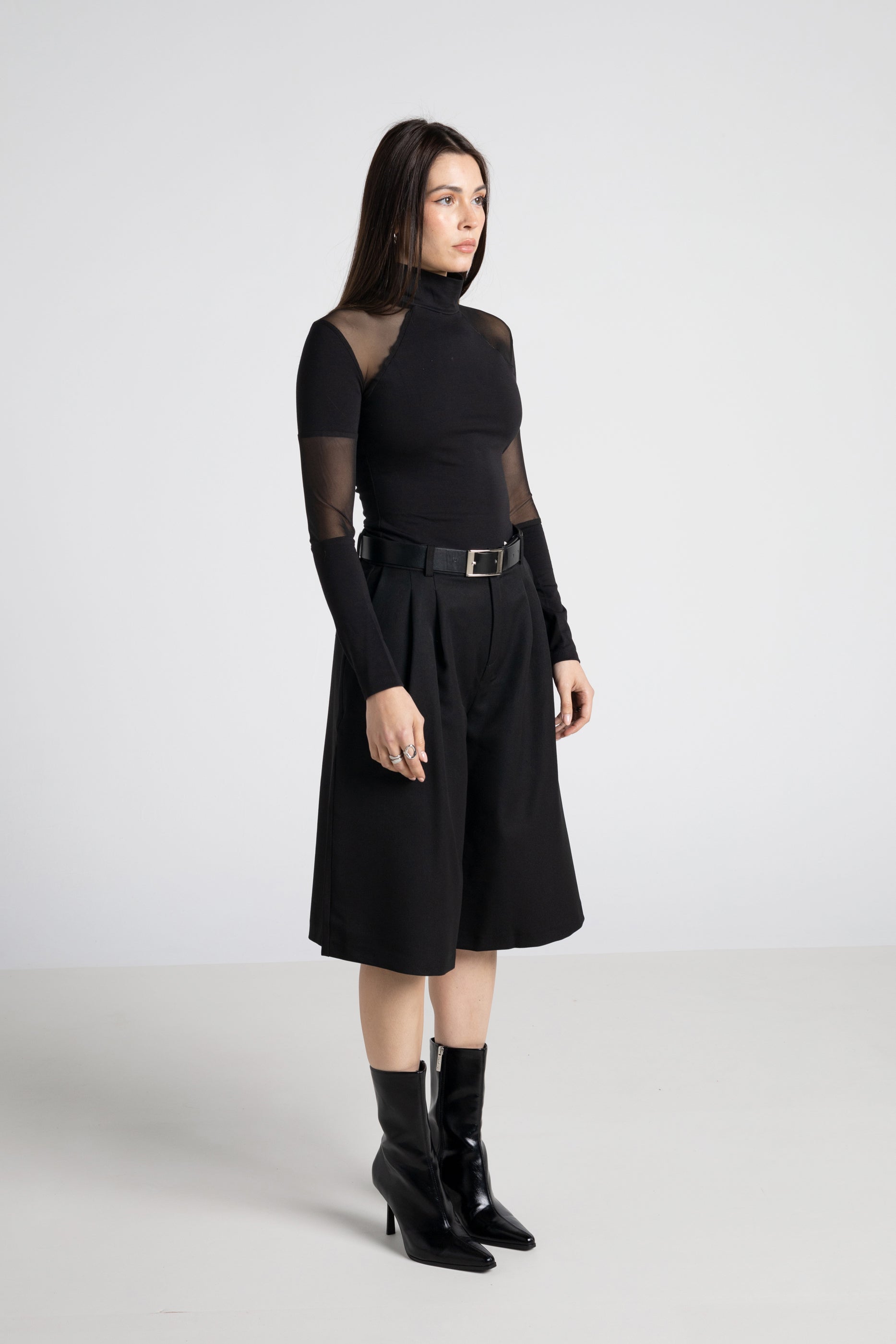 Cropped pleated culotte trousers with a skirted silhouette - Tailor Jorts