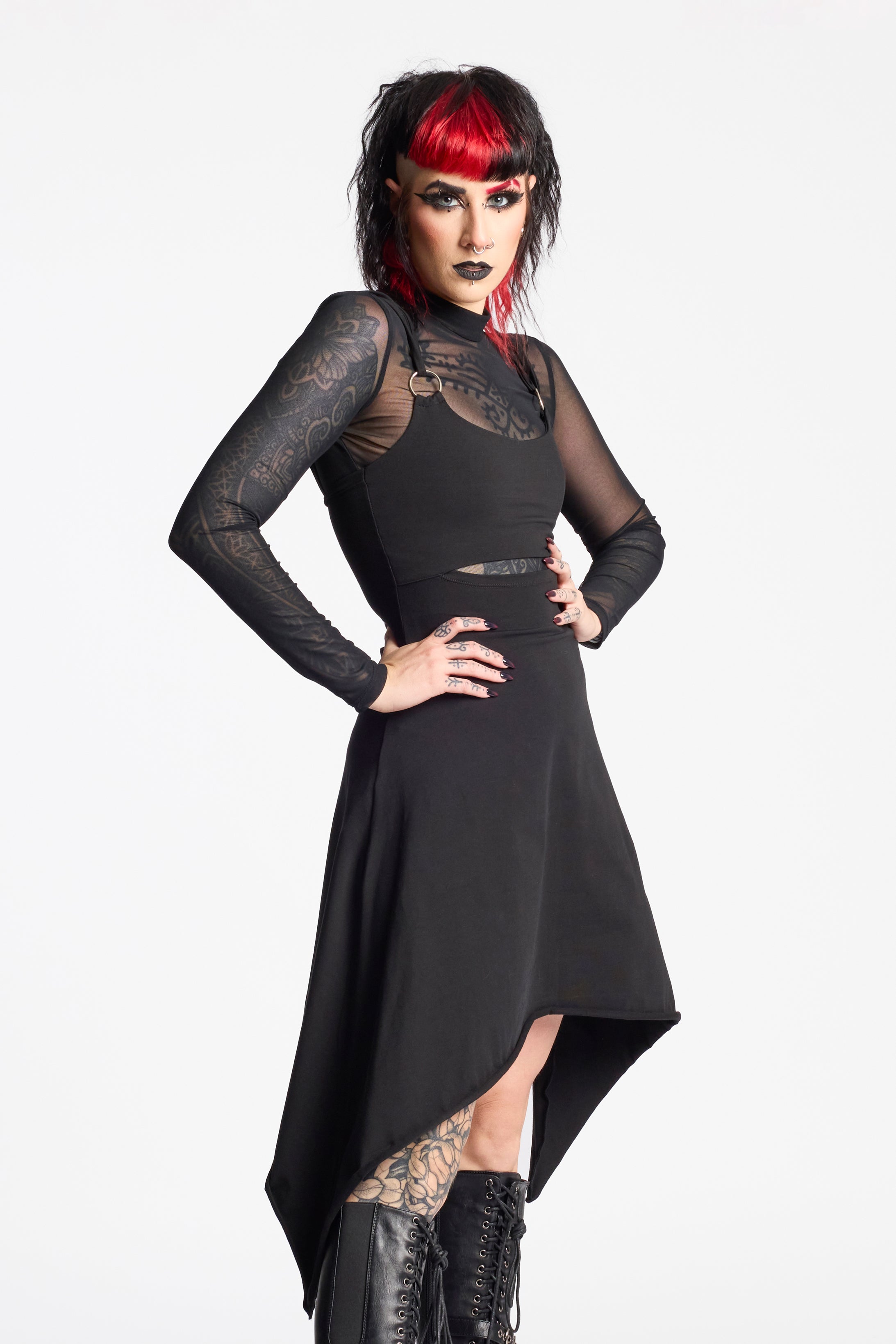 Black fairy Asymmetrical Festival Dress