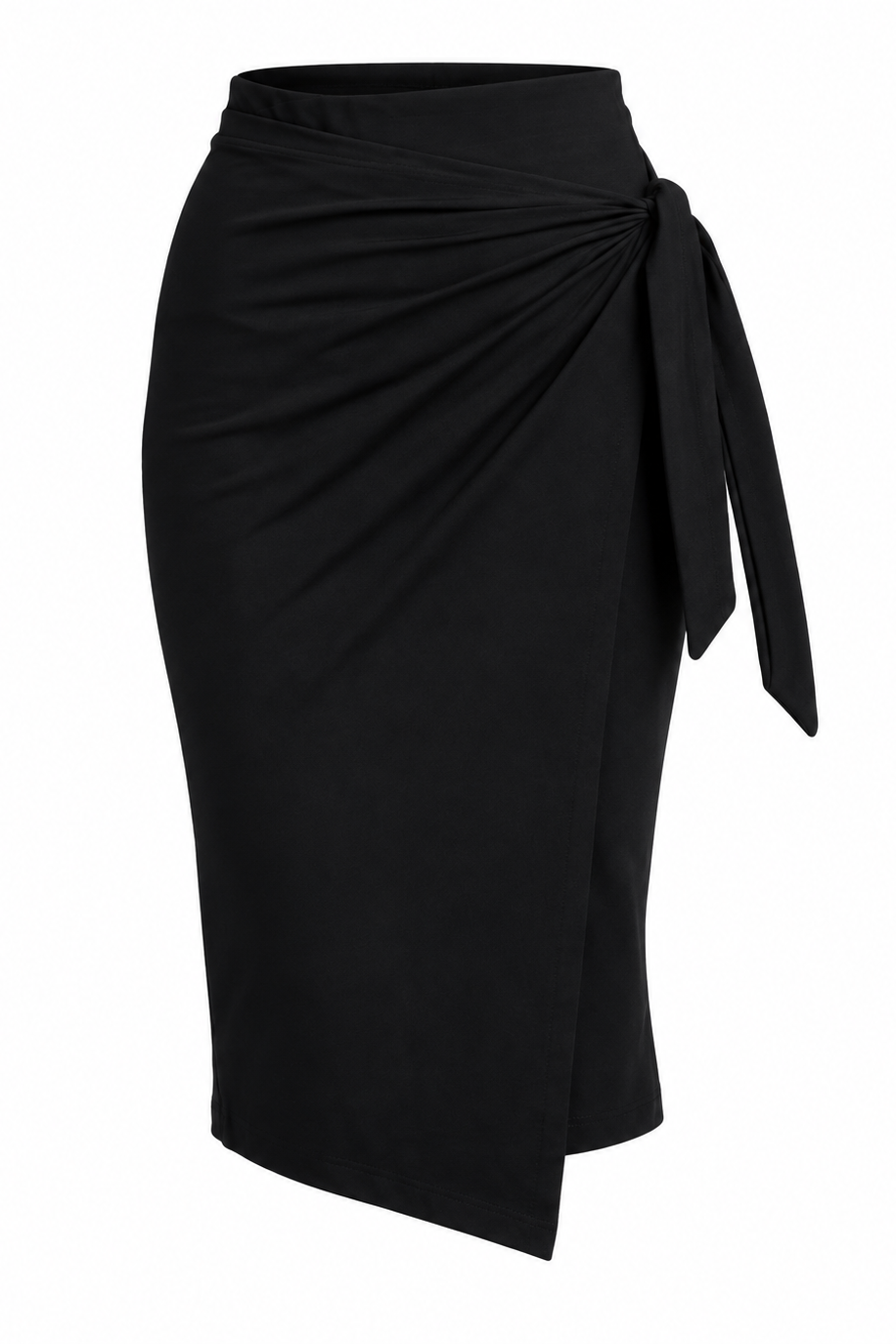 Drapped pencil midi skirt - Organic cotton