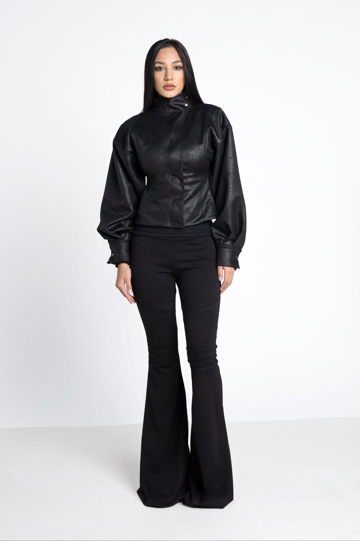 Flare bottoms with front pockets