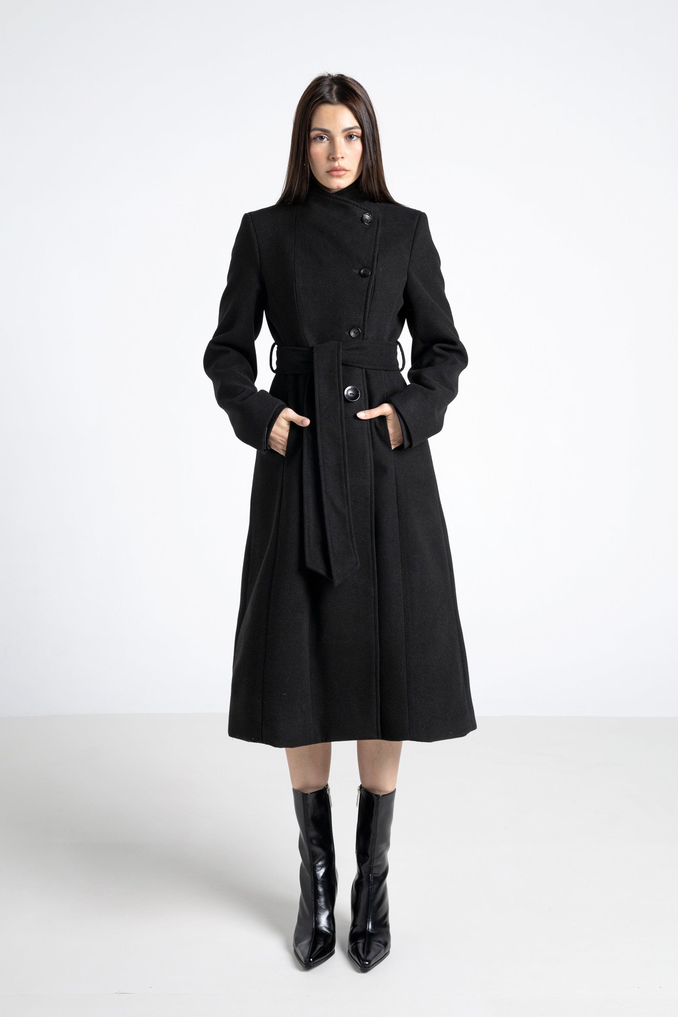 Classic Crossed Long Coat | Fitted Tailored Cut | Limited Edition