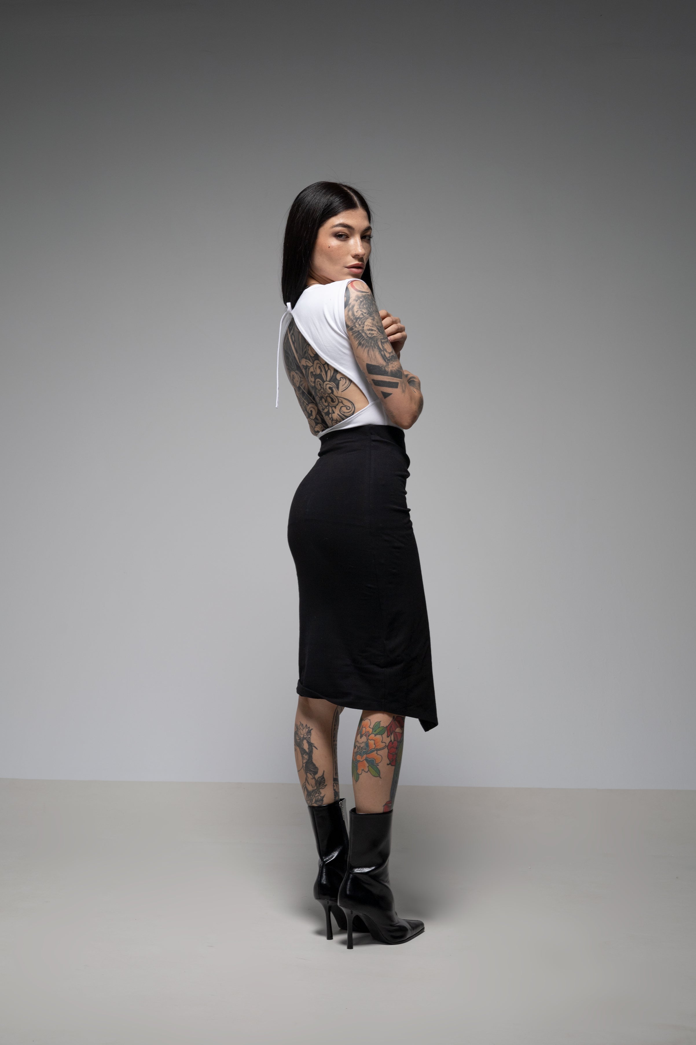 Top sin espalda Kaori blanco - Algodón orgánico