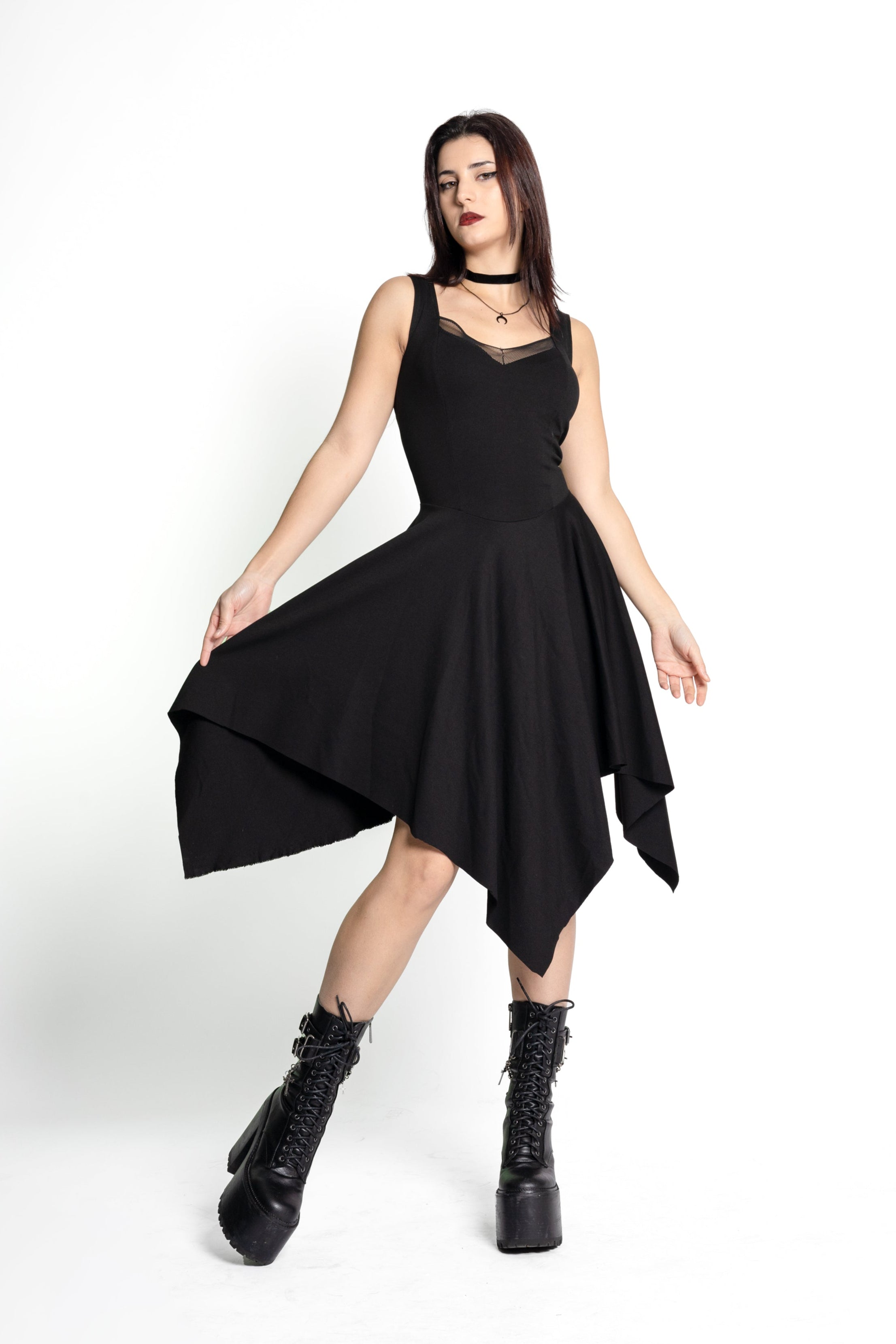 Teal Corset midi sleeveless fairy witch dress