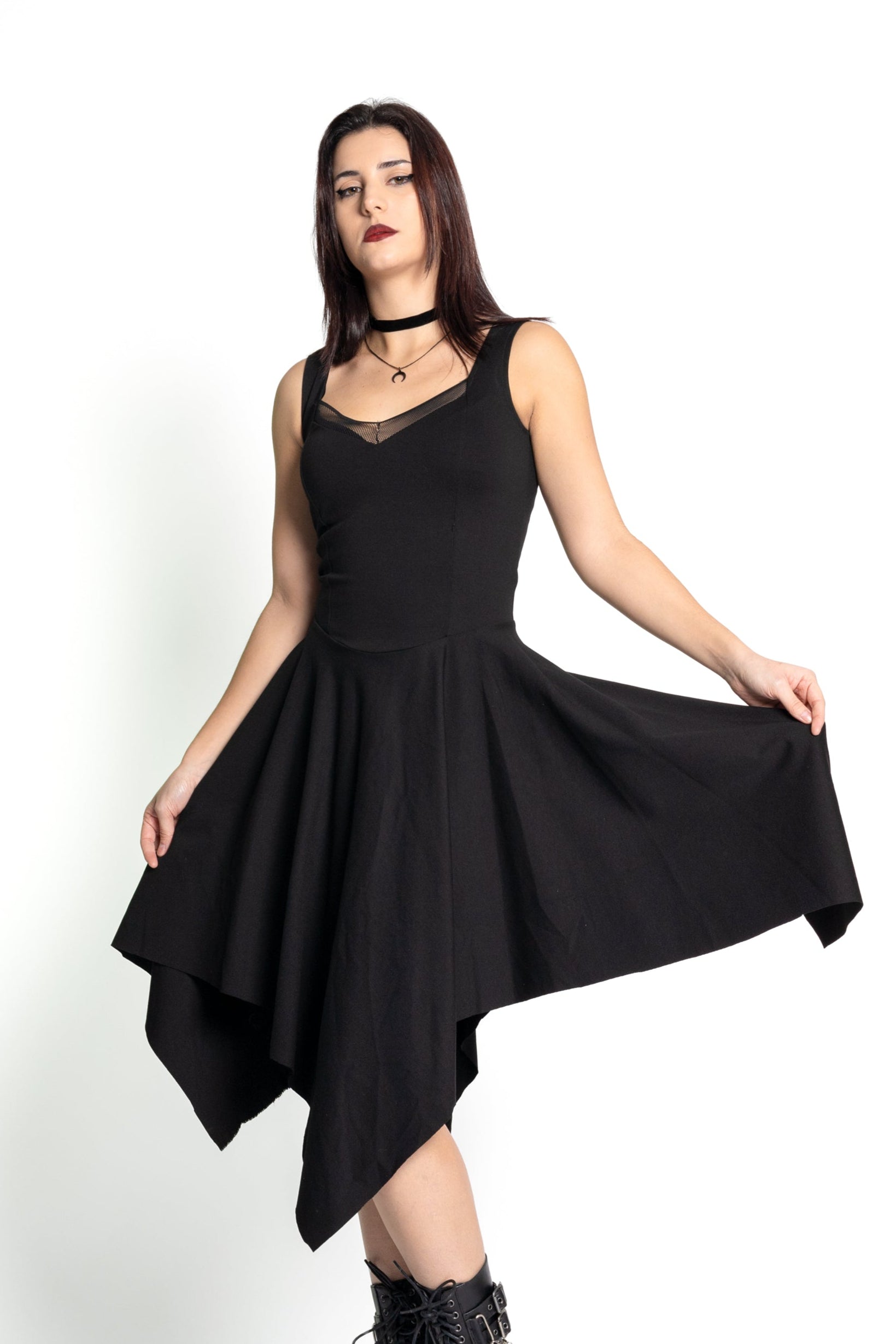 Teal Corset midi sleeveless fairy witch dress