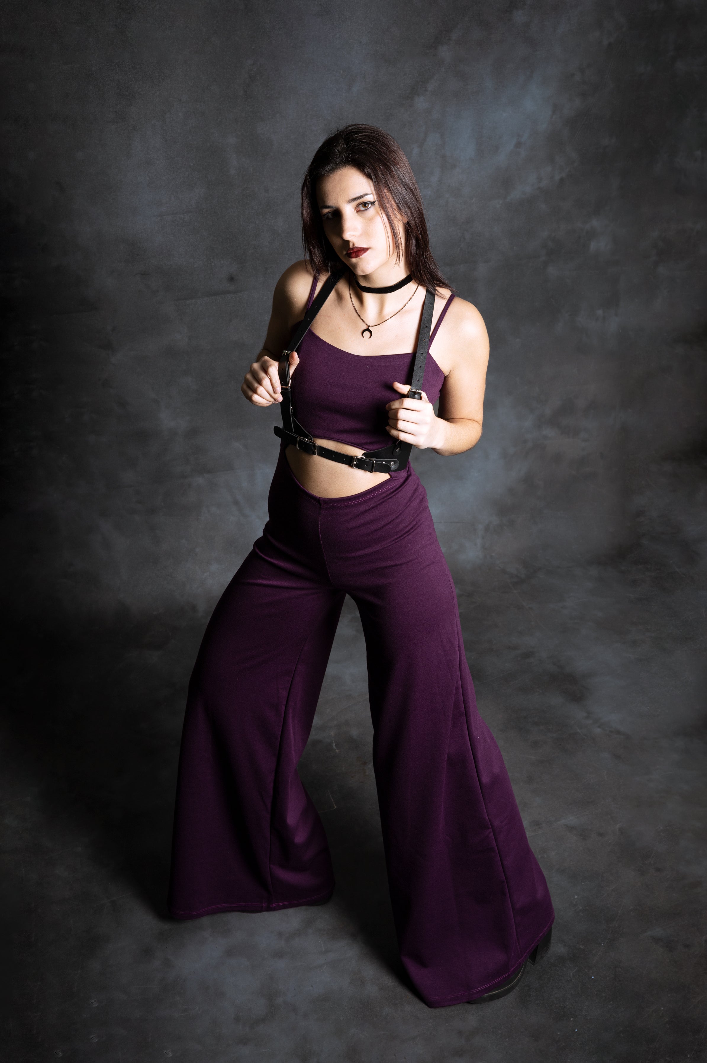 Mono de pierna ancha negro