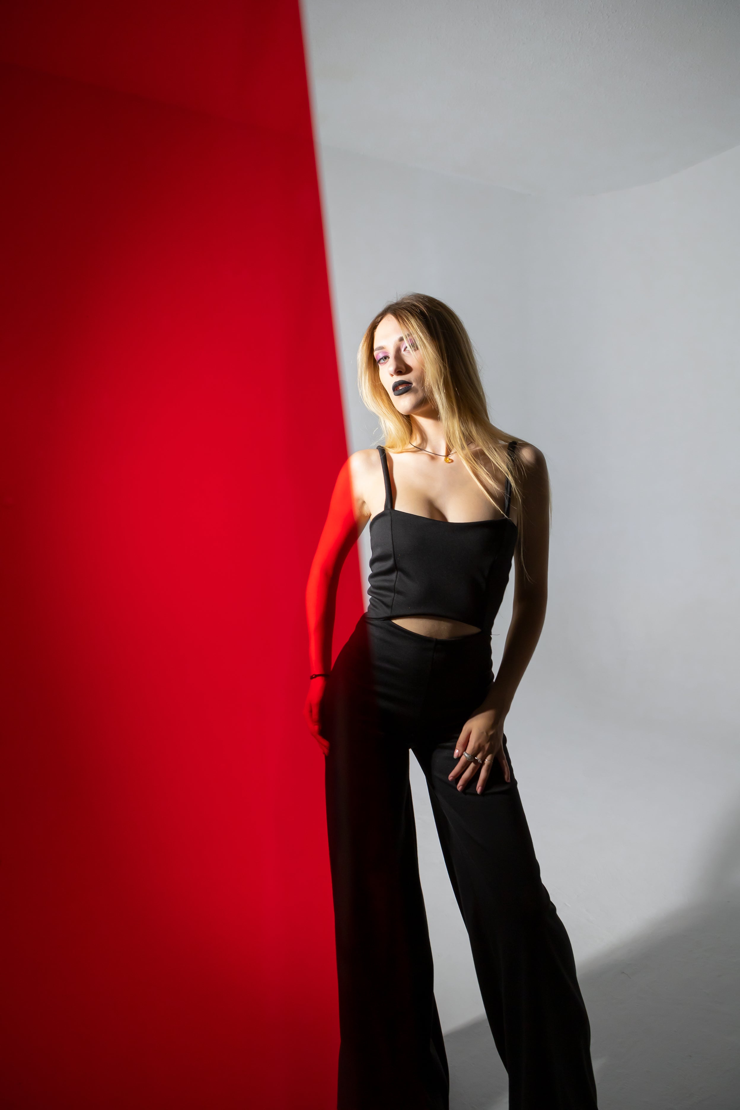 Mono de pierna ancha negro