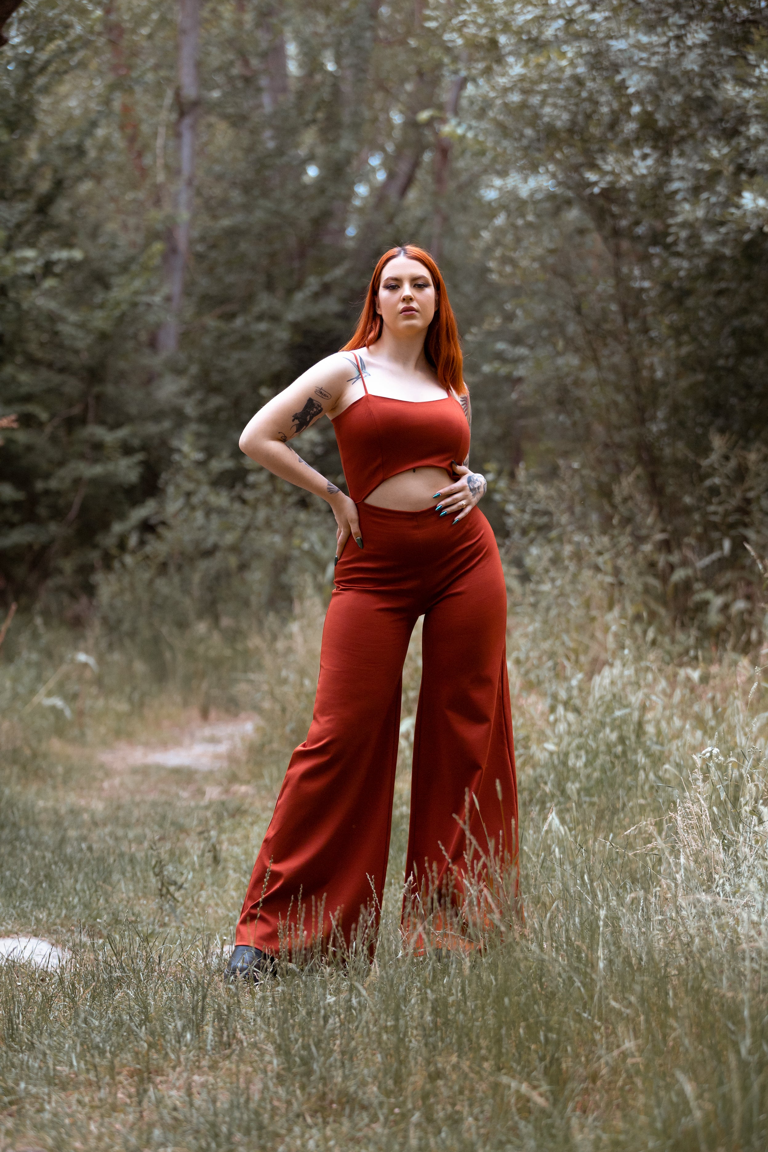 ONLY XL - Orange Wide leg jumpsuit