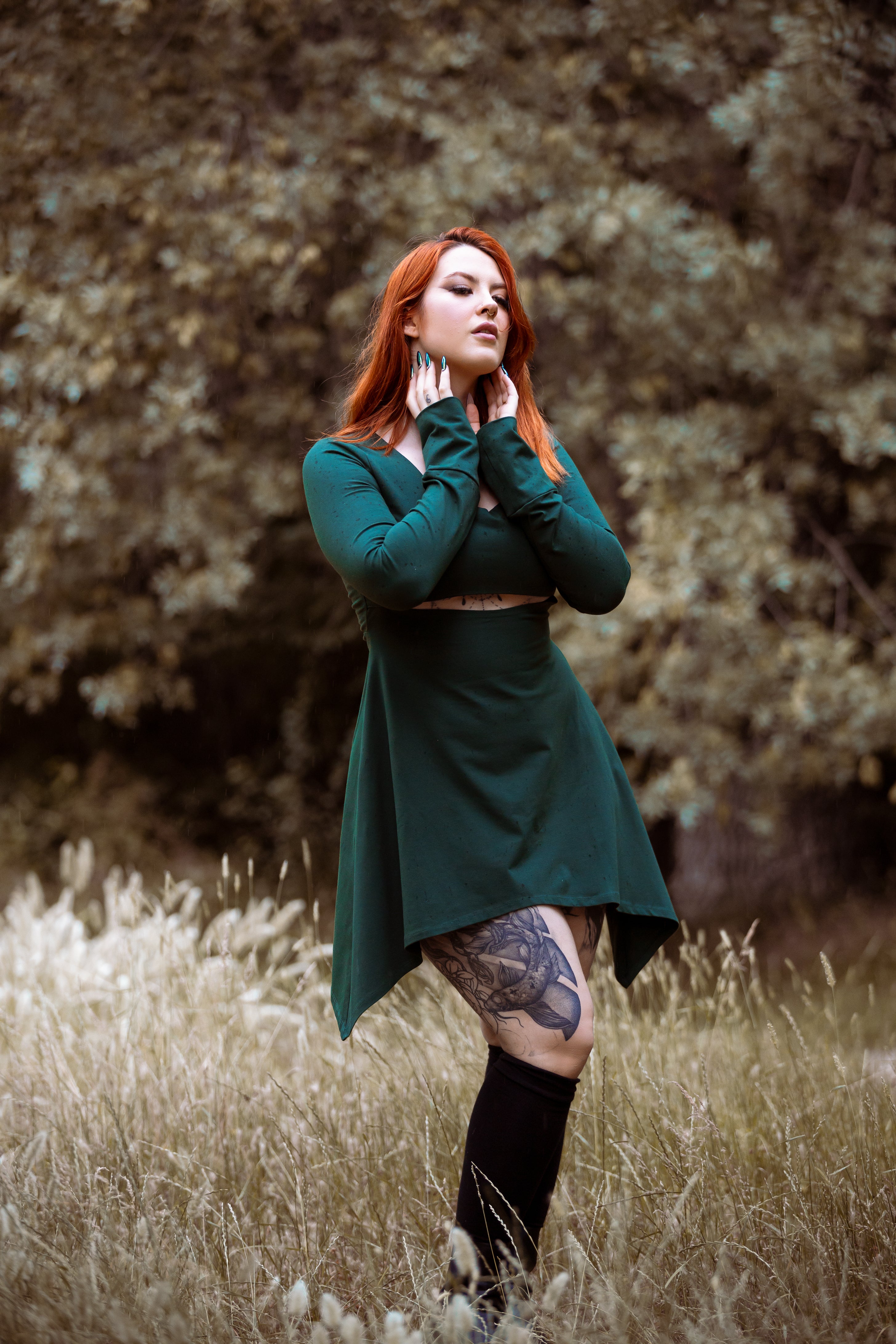 Bordeaux Asymmetrical Fairy Tunic Dress | Organic Cotton Boho Pixie Tunic