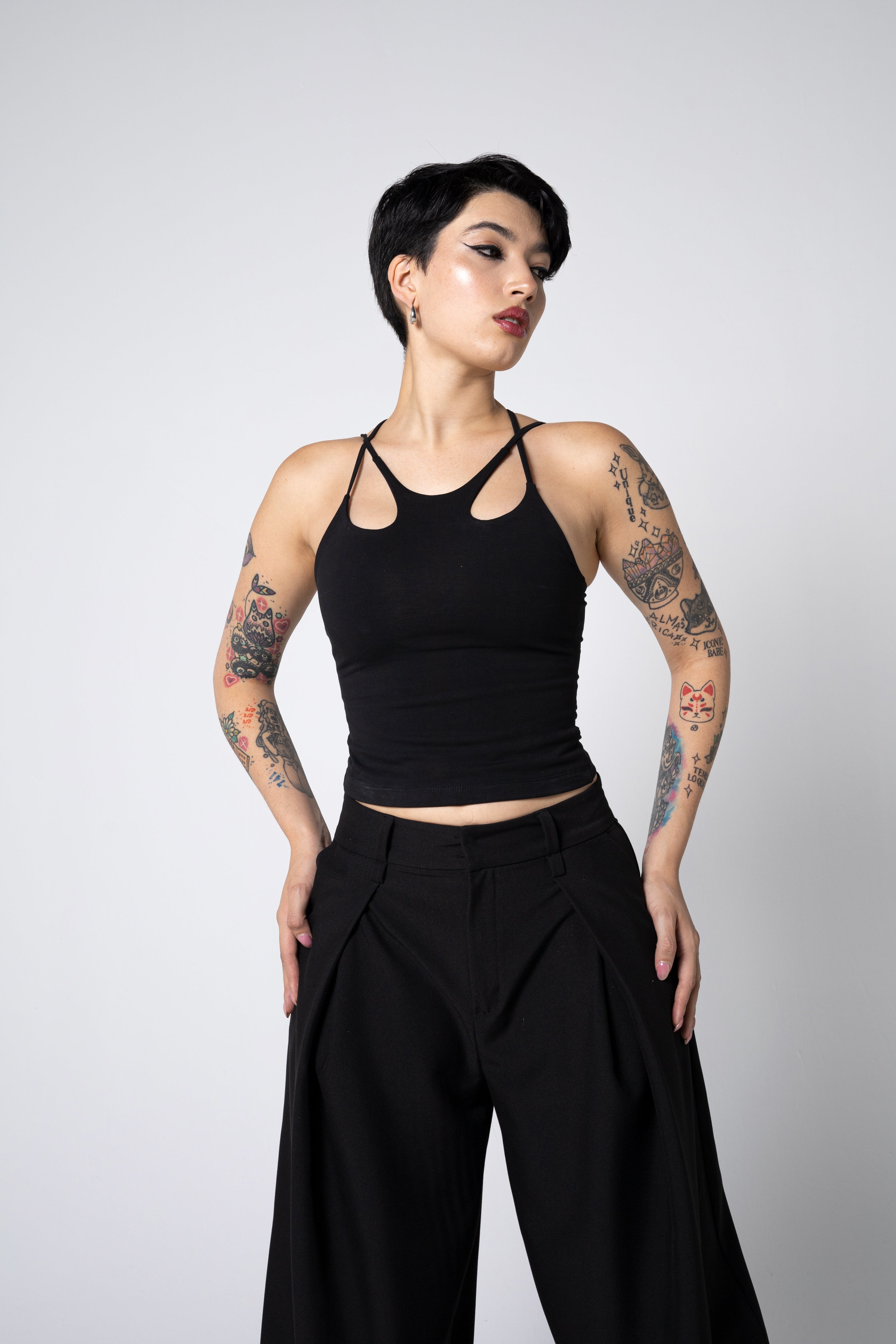 MIA Top – Organic Cotton Cut-Out Strappy Tank