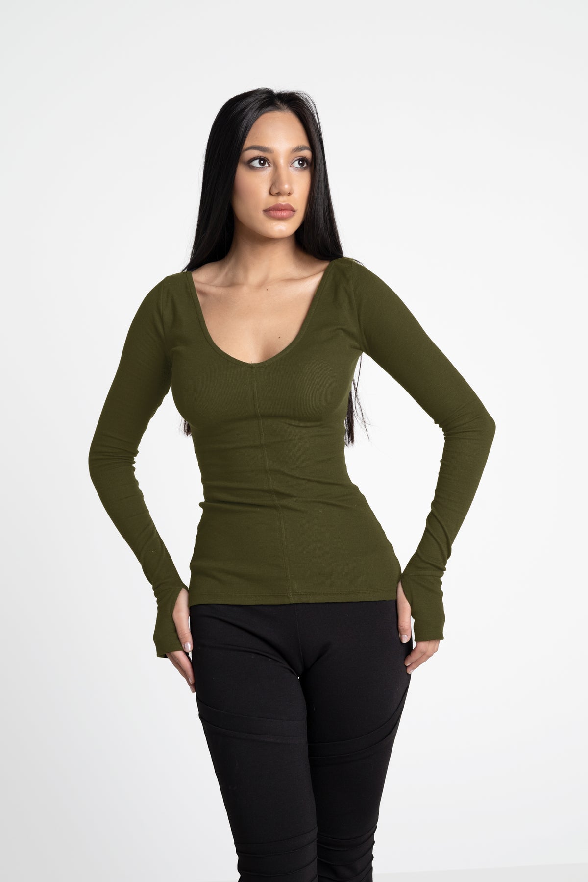Noa top green - Organic cotton