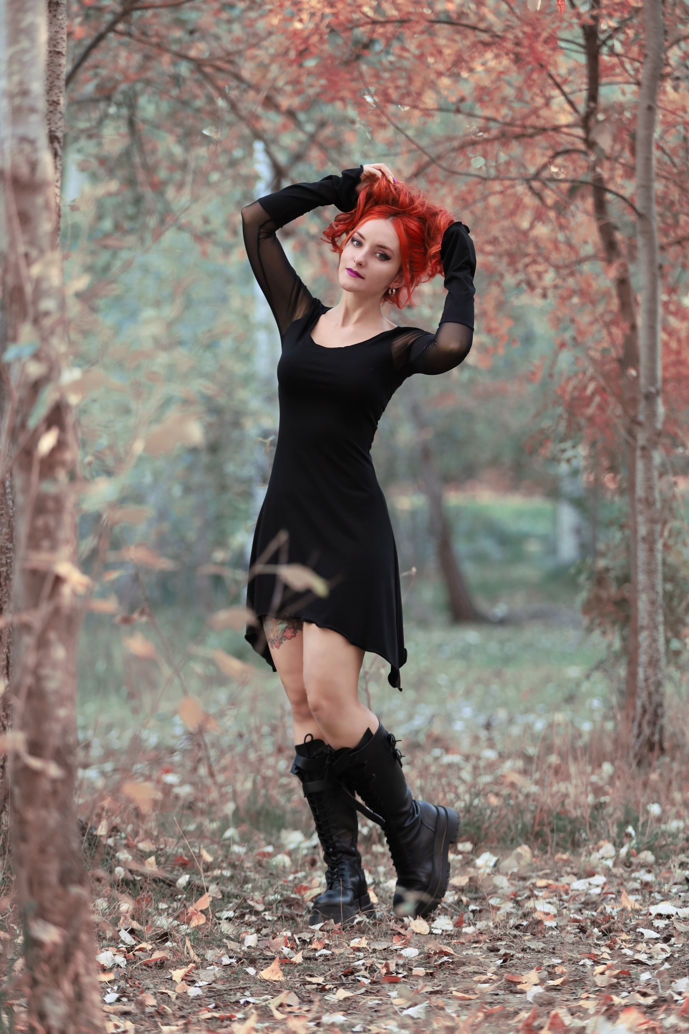 Lluvia dress – Mesh fairy goth tunic dress