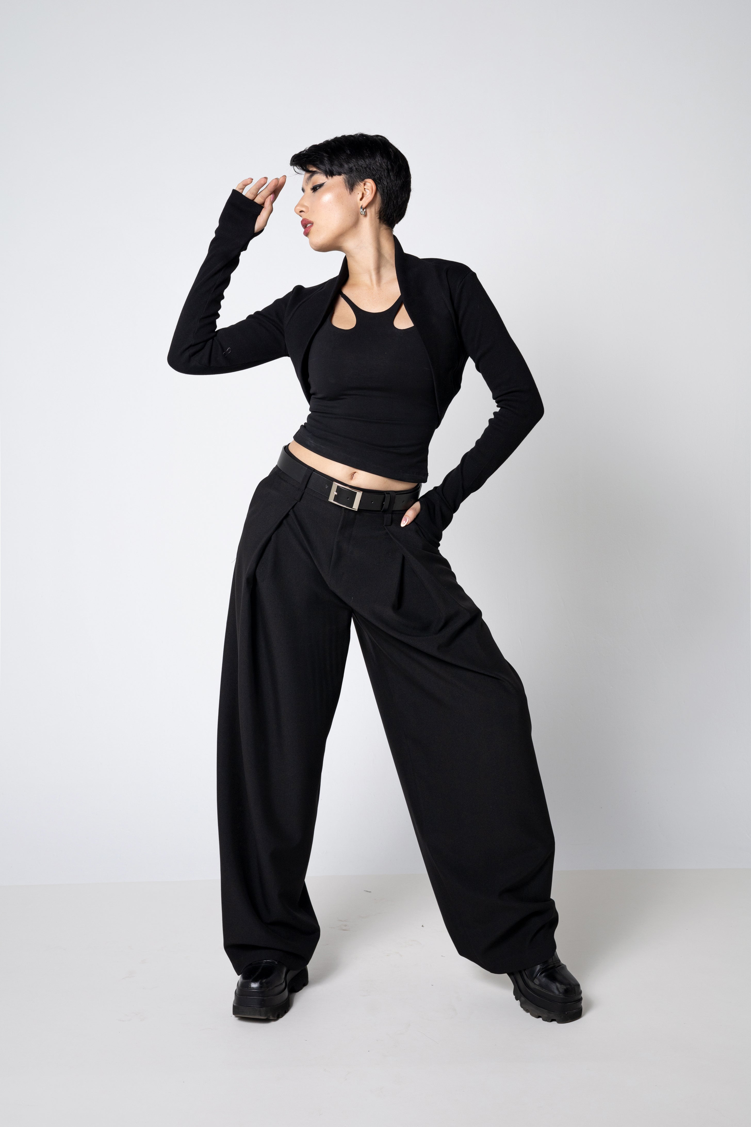 Organic Cotton Rib Shrug – Long Sleeve Layer with Thumbholes - XS to 2XL