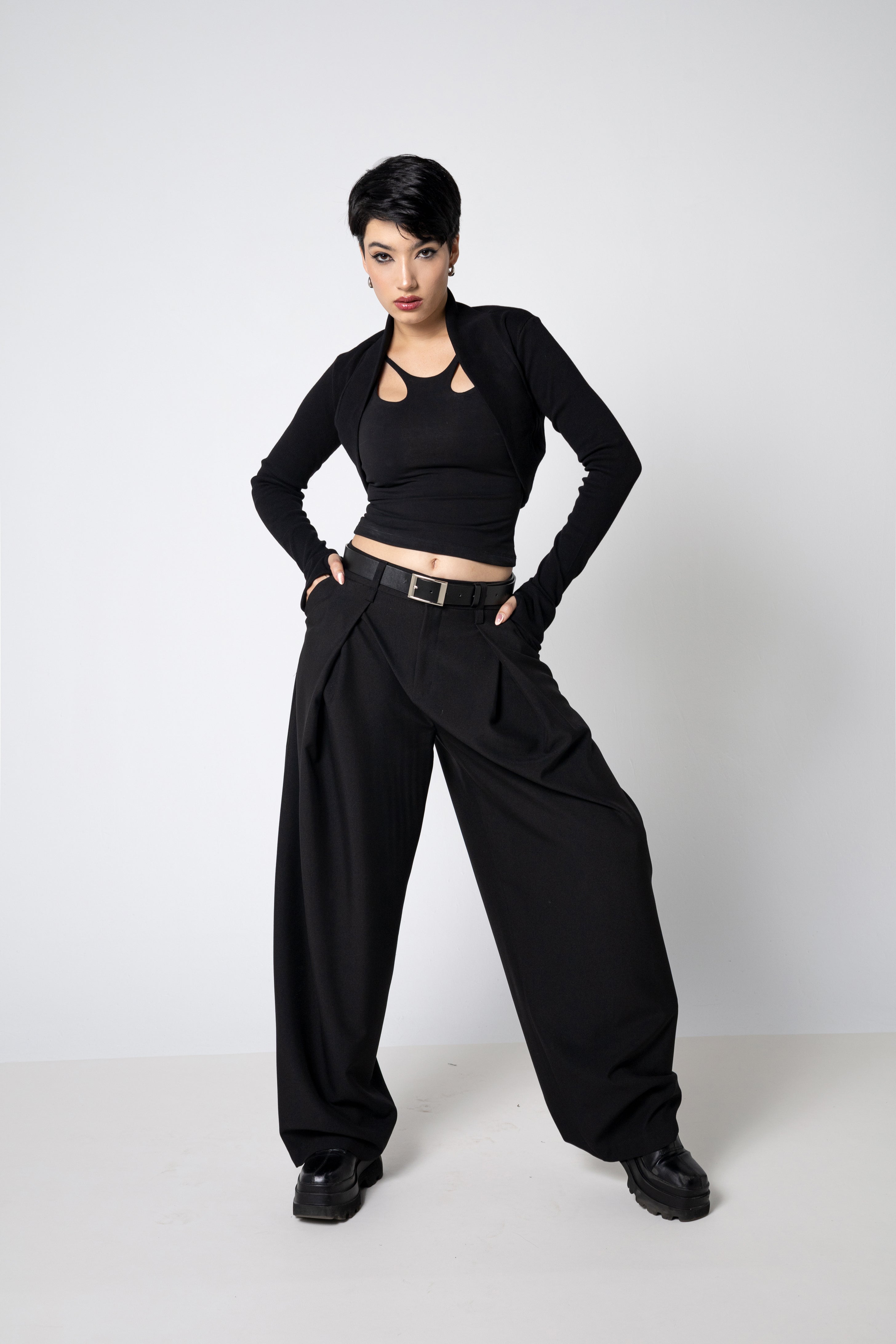 Organic Cotton Rib Shrug – Long Sleeve Layer with Thumbholes - XS to 2XL