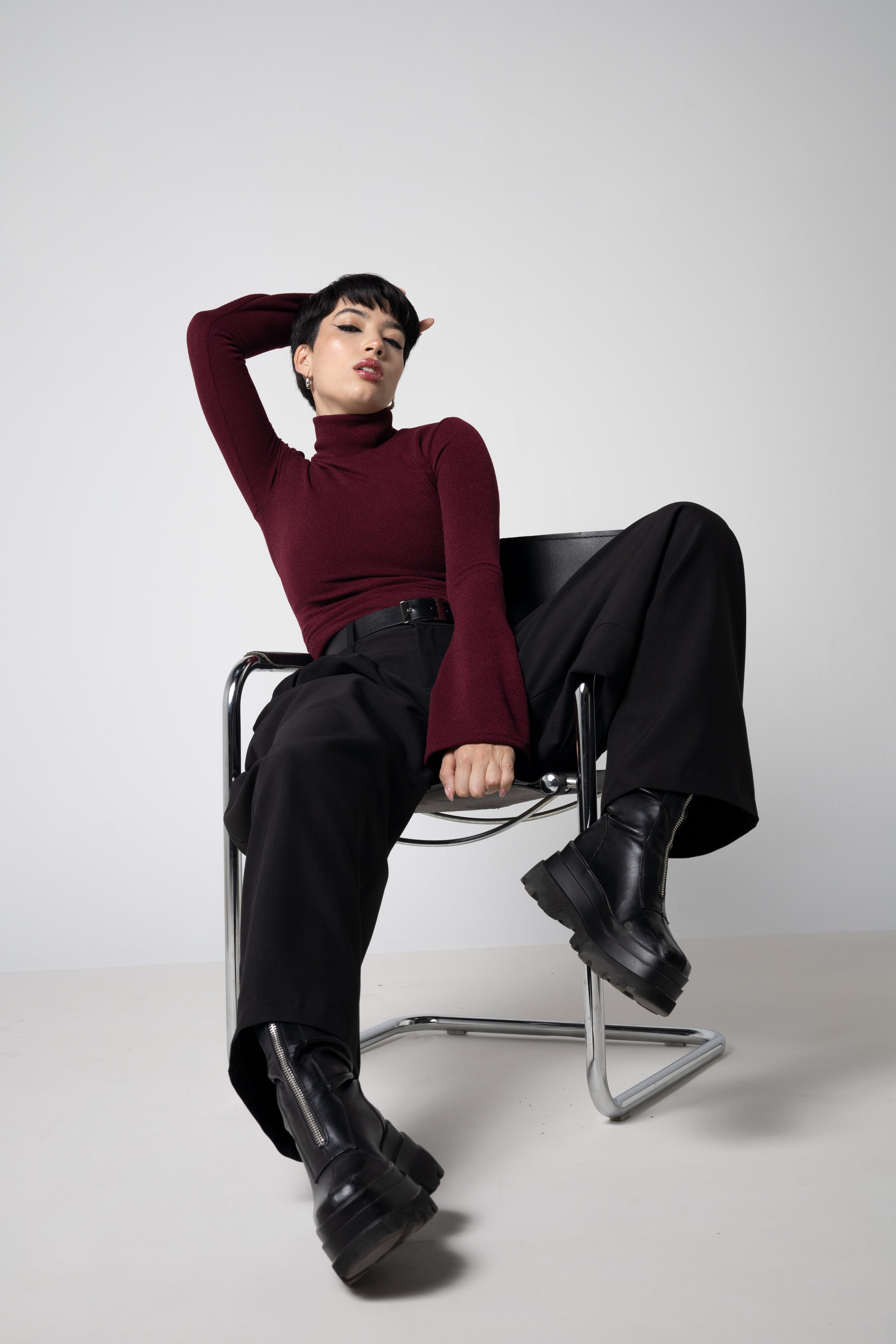 Tailored Baggy wide leg Trousers -  Barrel pleated Pants