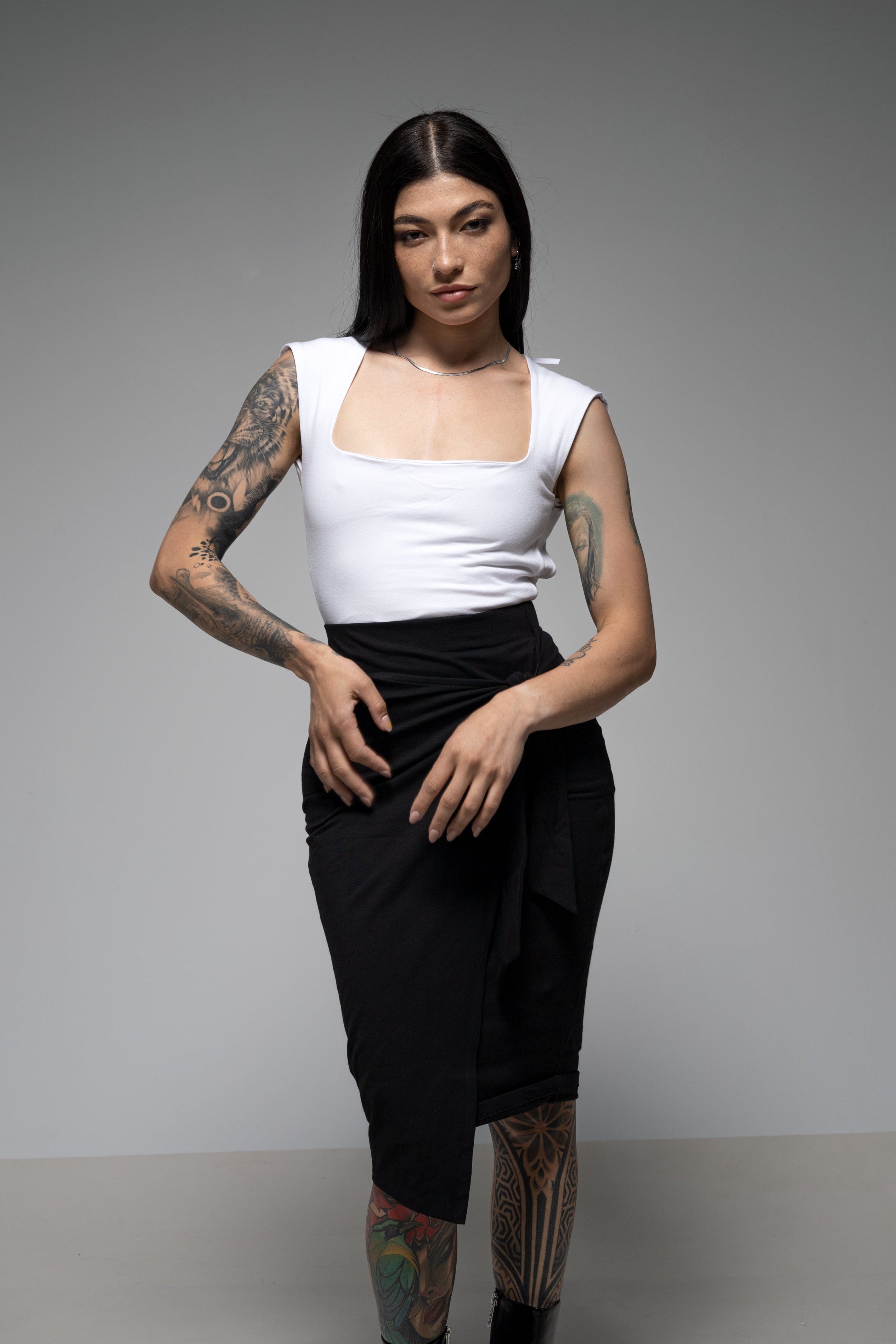 Top sin espalda Kaori blanco - Algodón orgánico