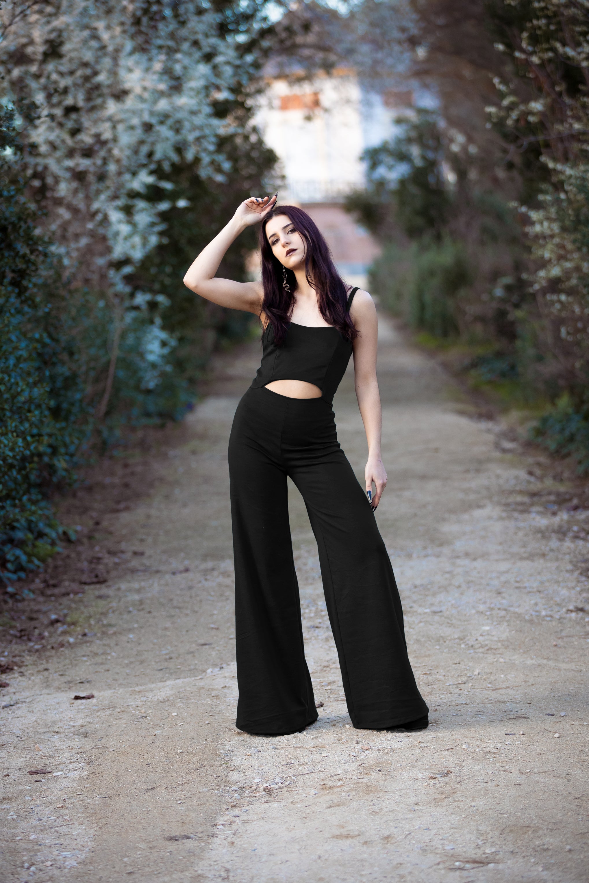 Mono de pierna ancha negro