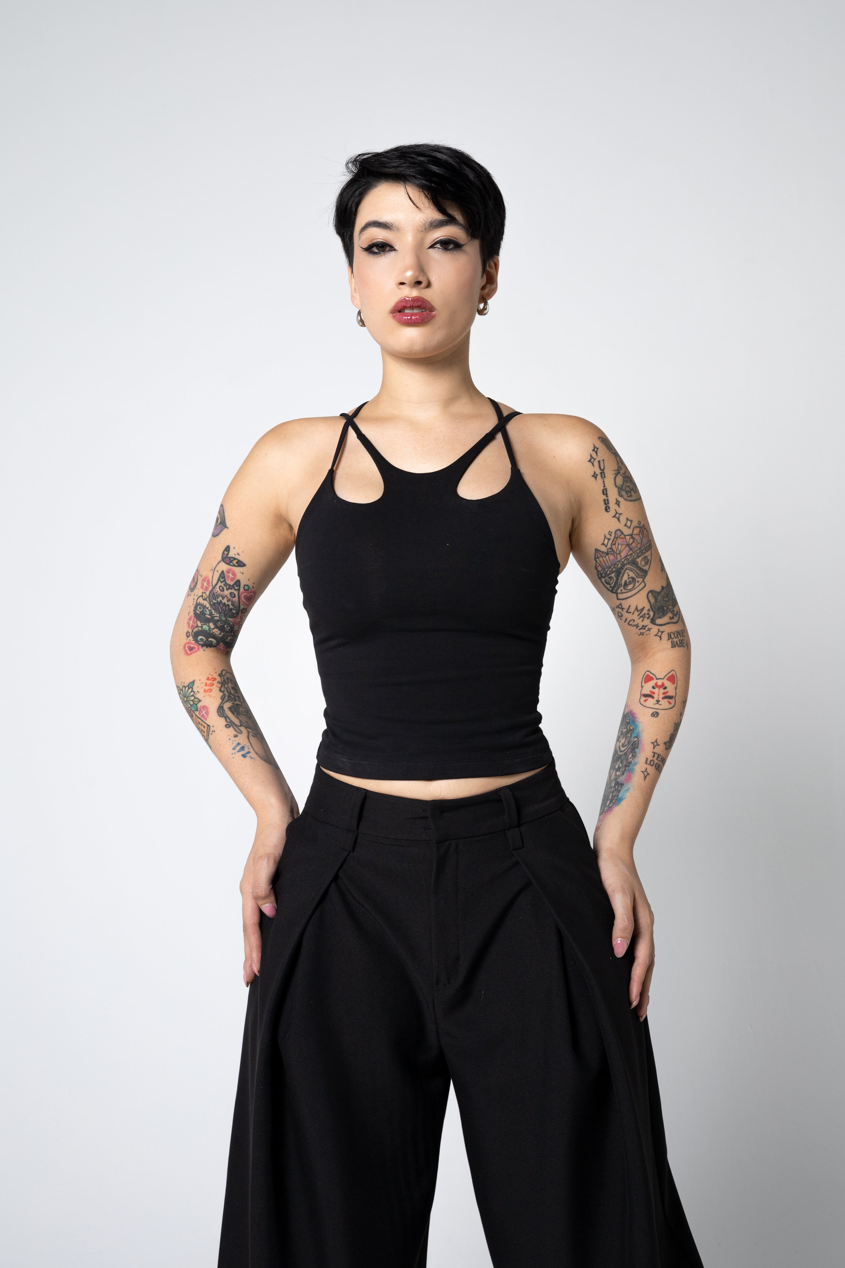 MIA Top – Organic Cotton Cut-Out Strappy Tank