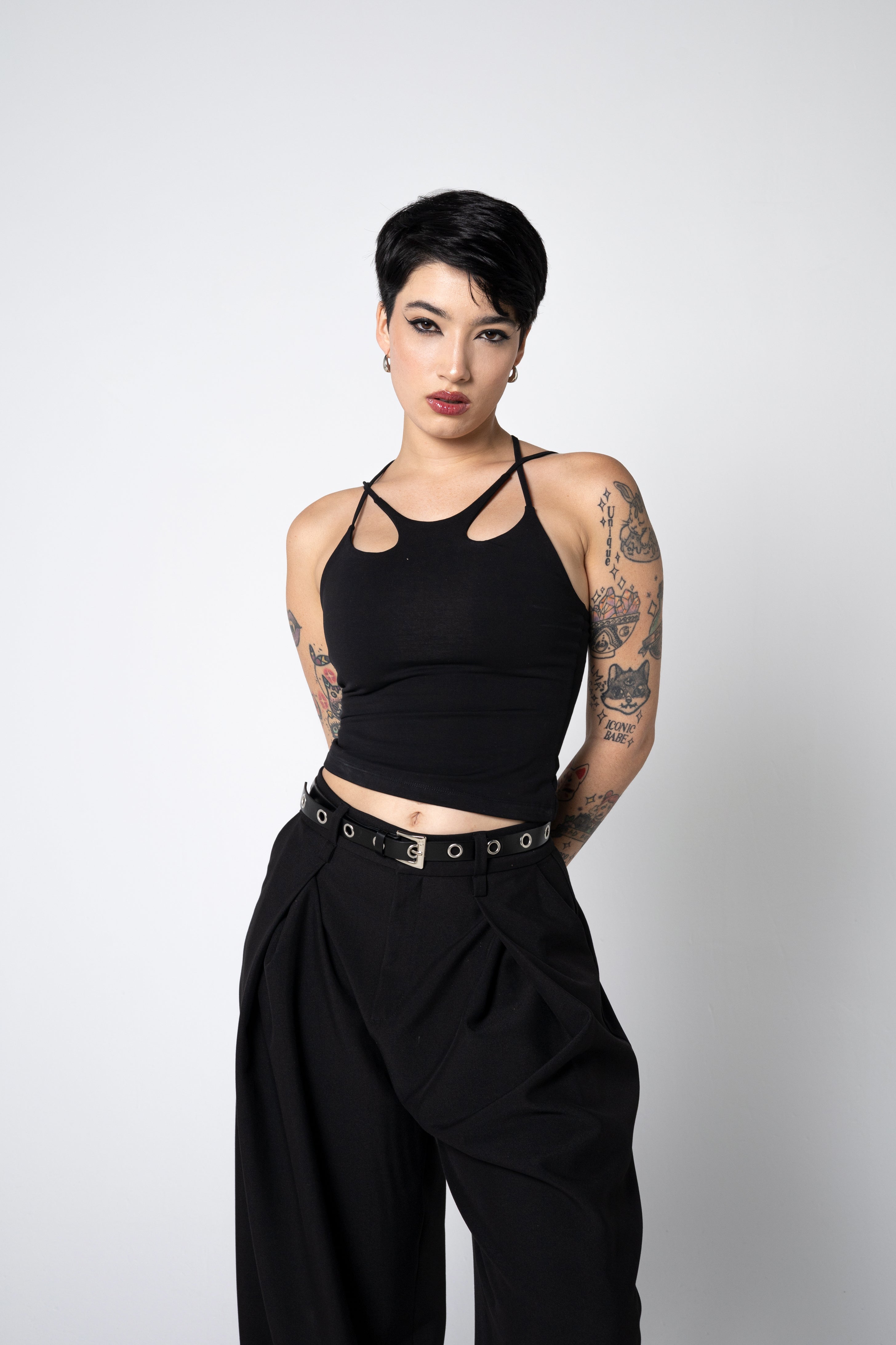 MIA Top – Organic Cotton Cut-Out Strappy Tank