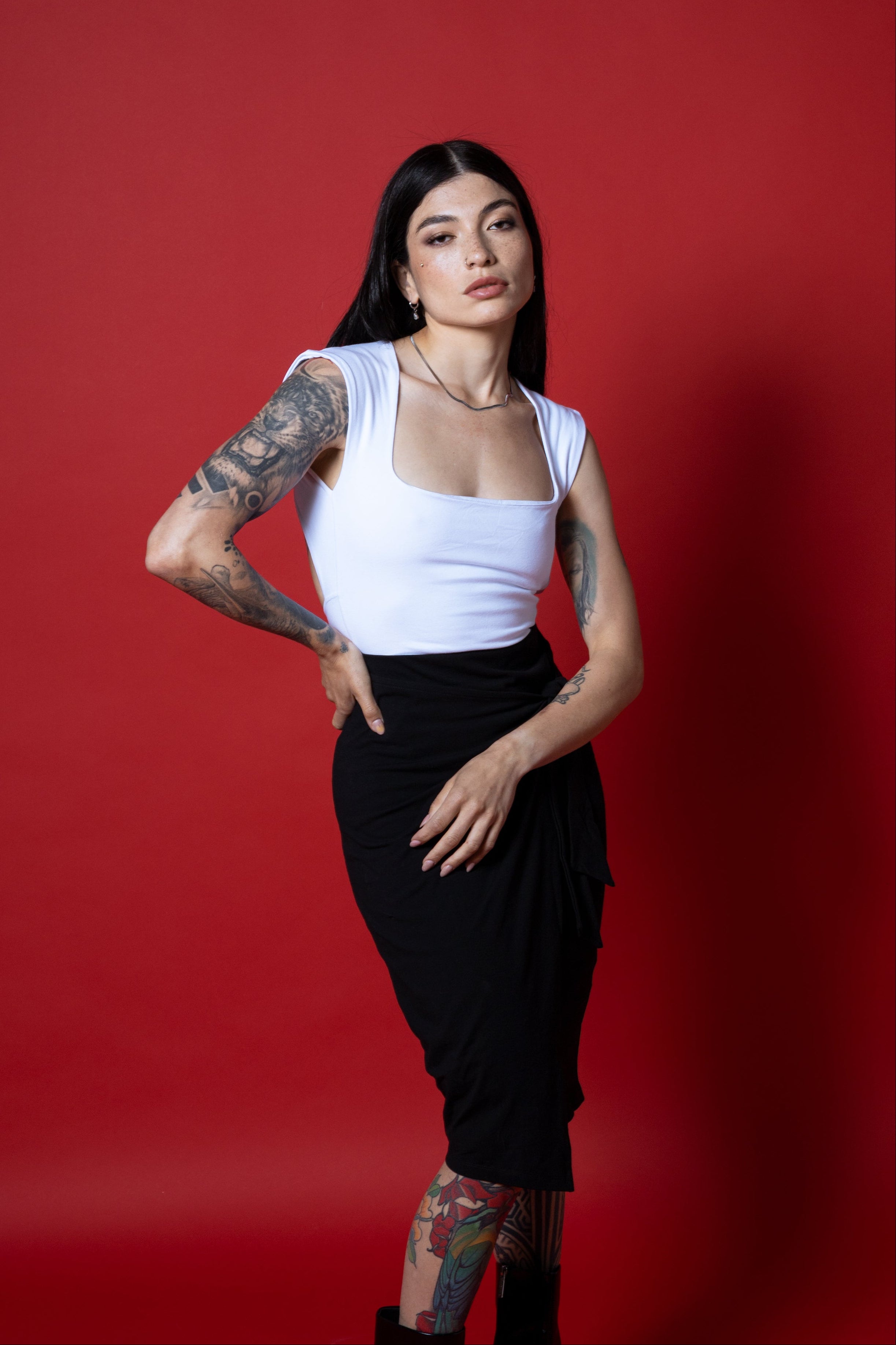 Top sin espalda Kaori blanco - Algodón orgánico