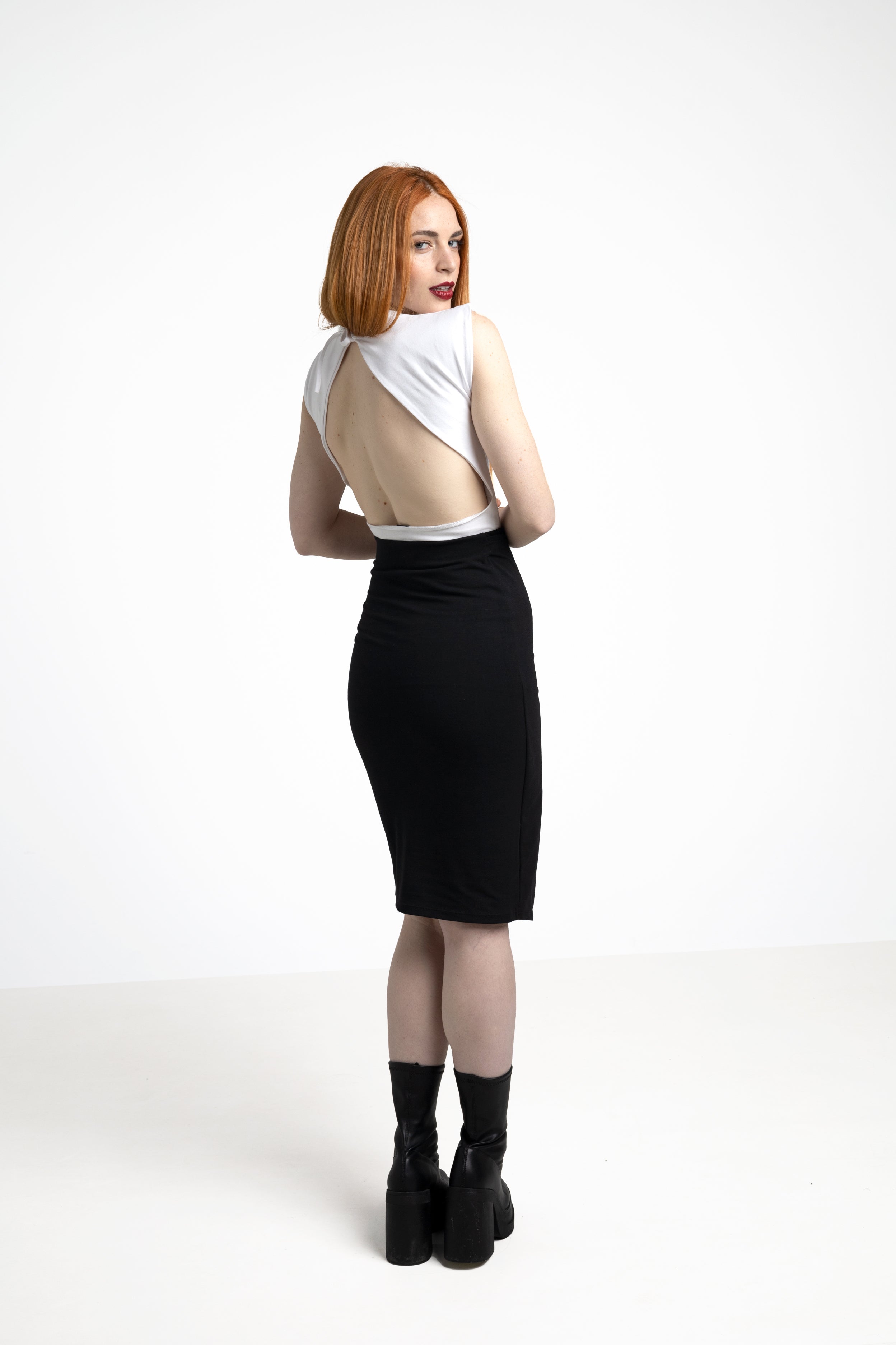 Kaori backless top white -  Organic cotton