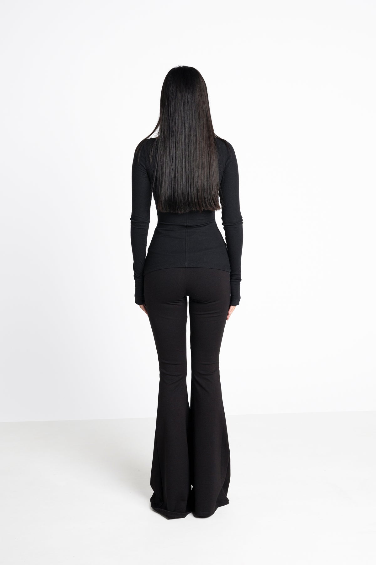 Flare bottoms with front pockets