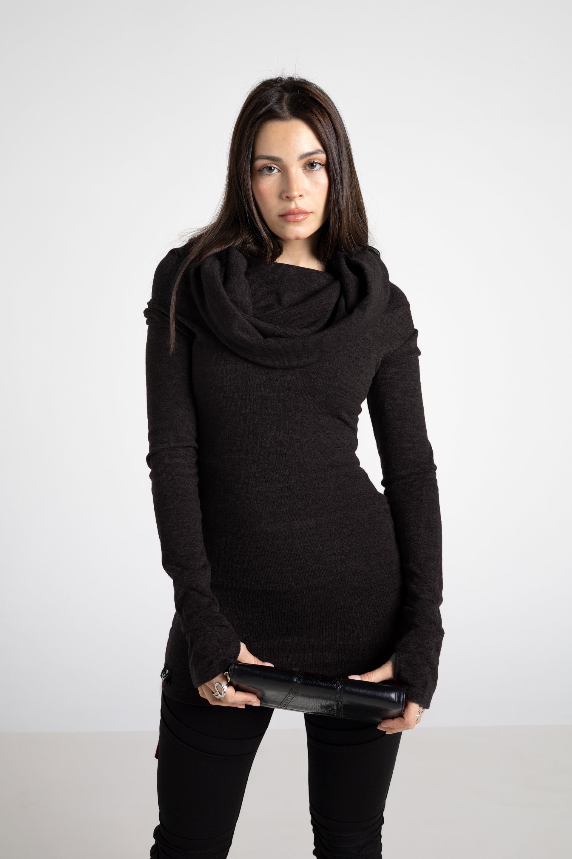 Gothic Fairy Adjustable sweater Dress | ABSTRACTIKA Negro / L Gothic Fairy Adjustable sweater Dress | ABSTRACTIKA Negro / L