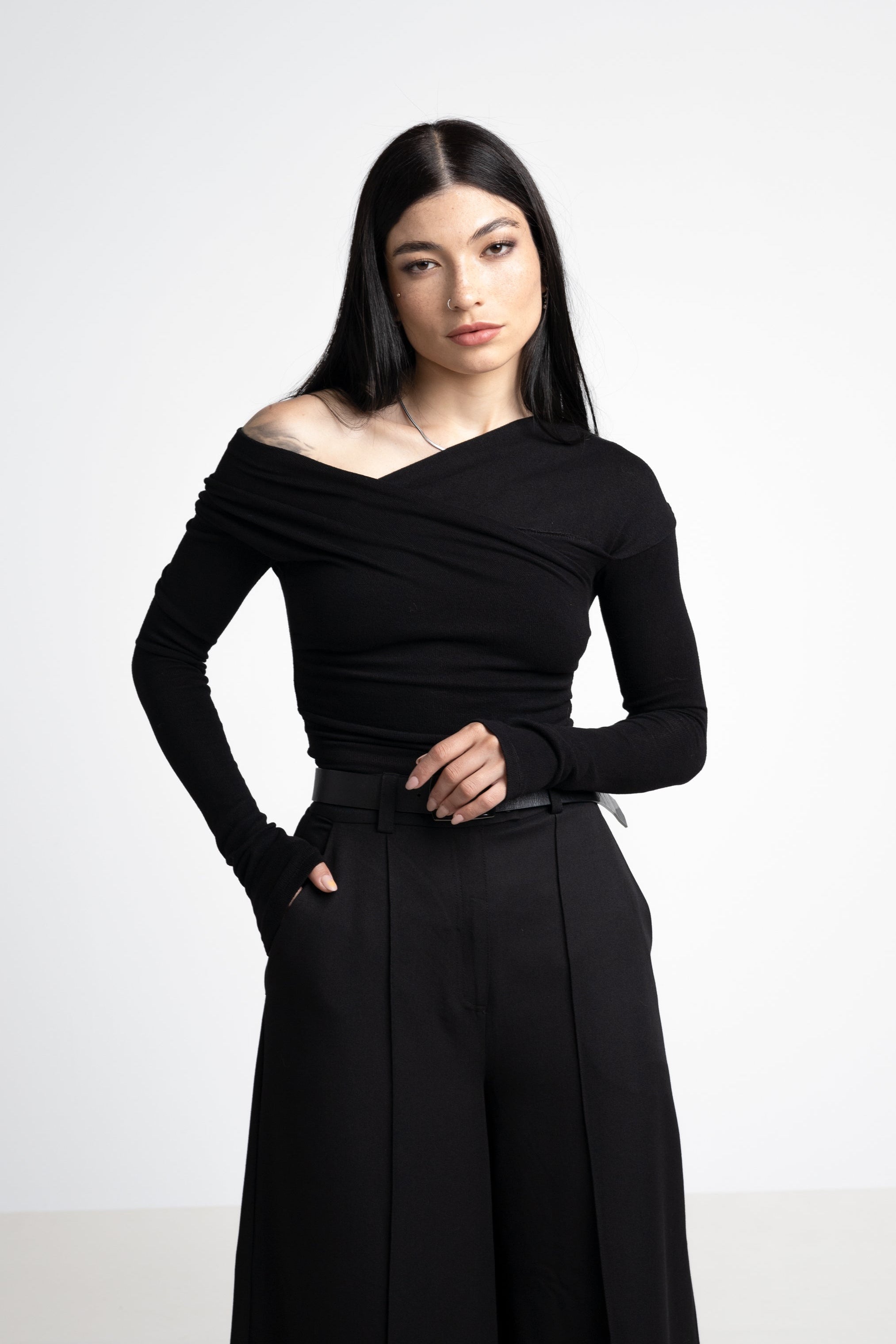 Dafne drapped sleeve top - Ecovero™
