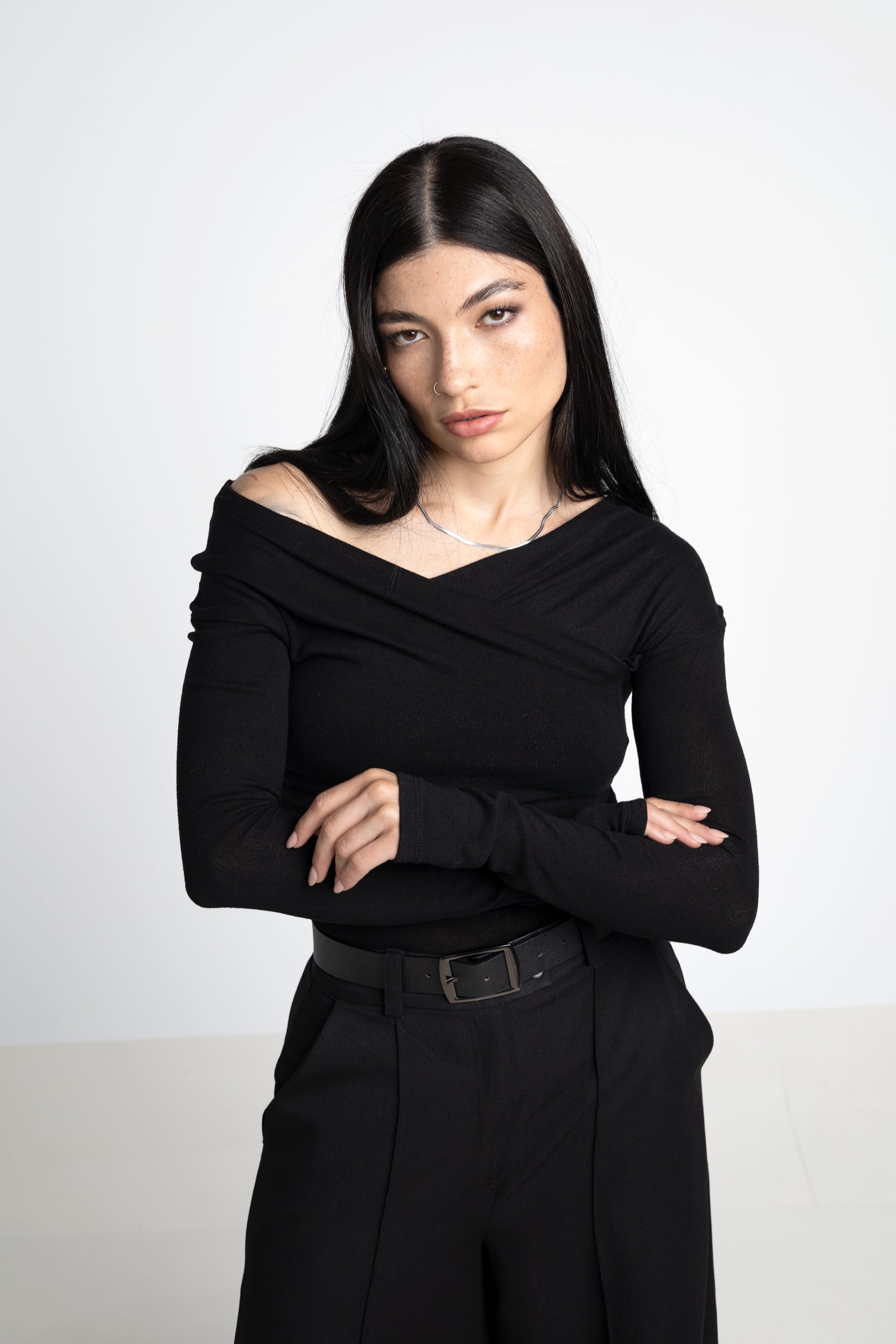 Dafne drapped sleeve top - Ecovero™