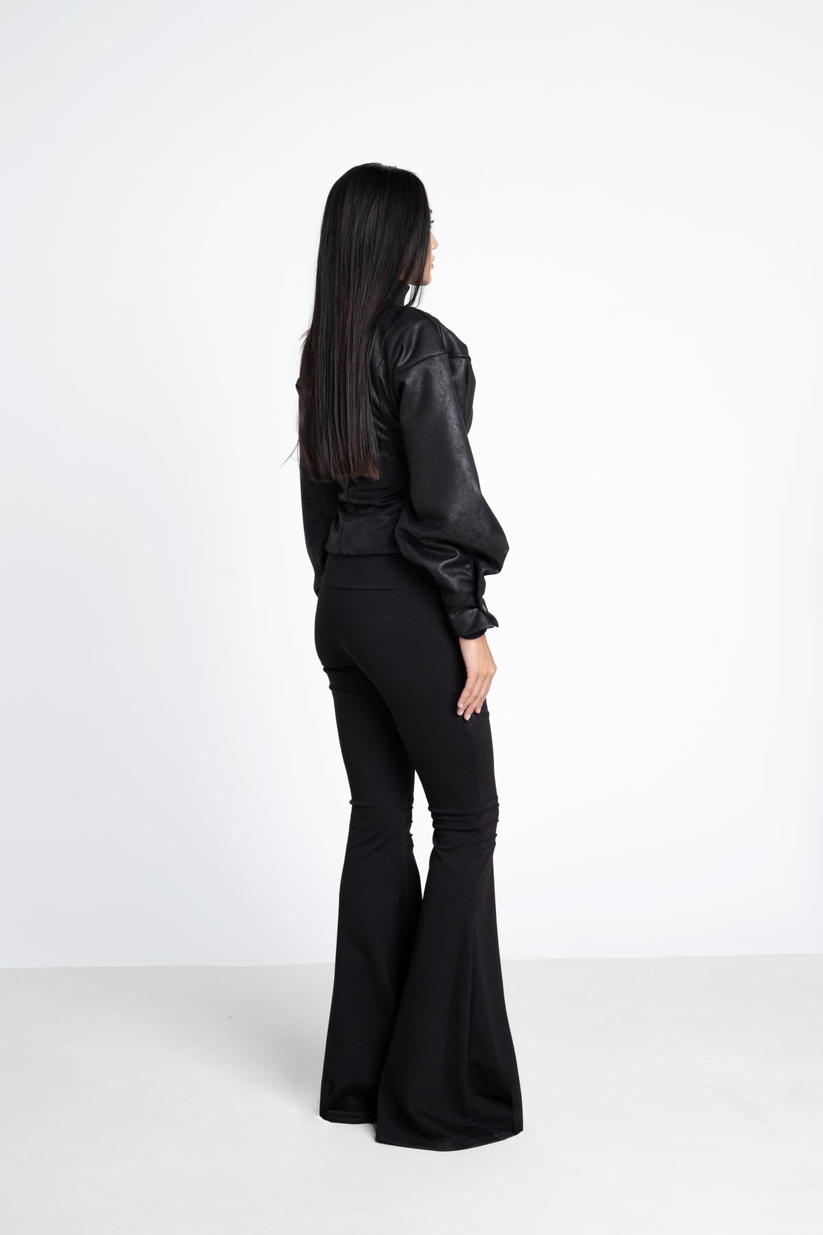 Flare bottoms with front pockets