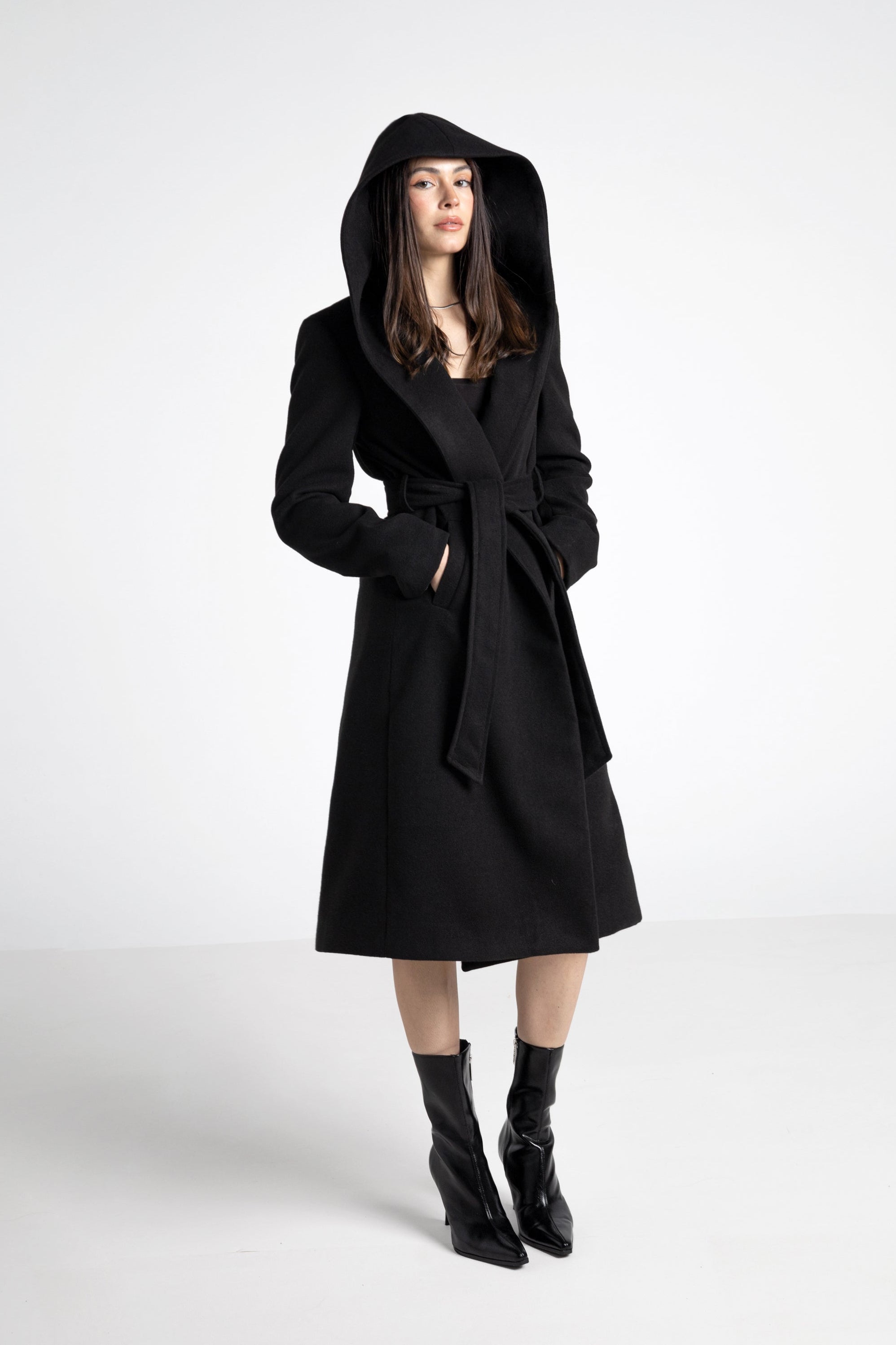 FREE SHIPPING. Tartan Hooded tailor coat - Limited Edition -  S to 3XL