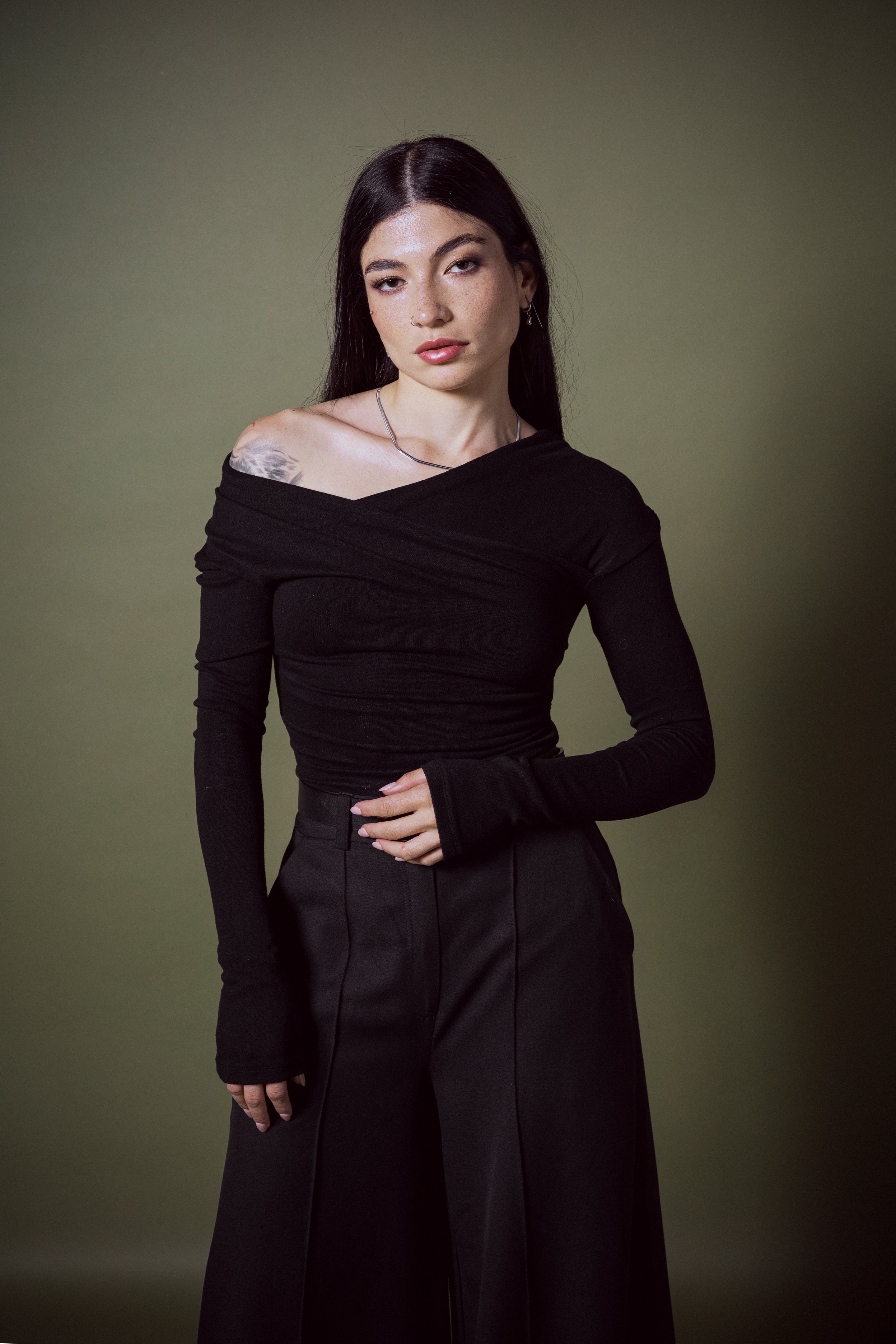 Dafne drapped sleeve top - Ecovero™