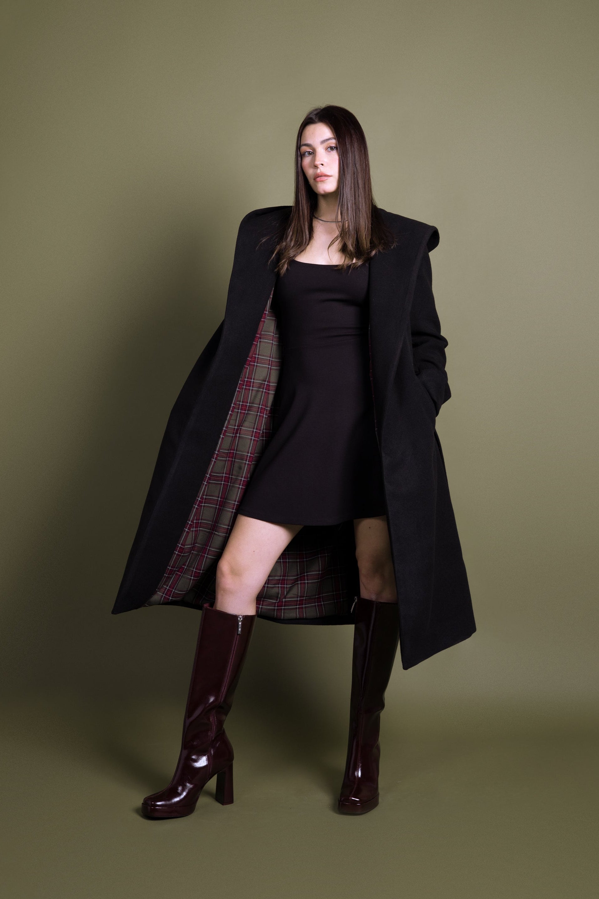 FREE SHIPPING. Tartan Hooded coat - Limited Edition -  S to 3XL