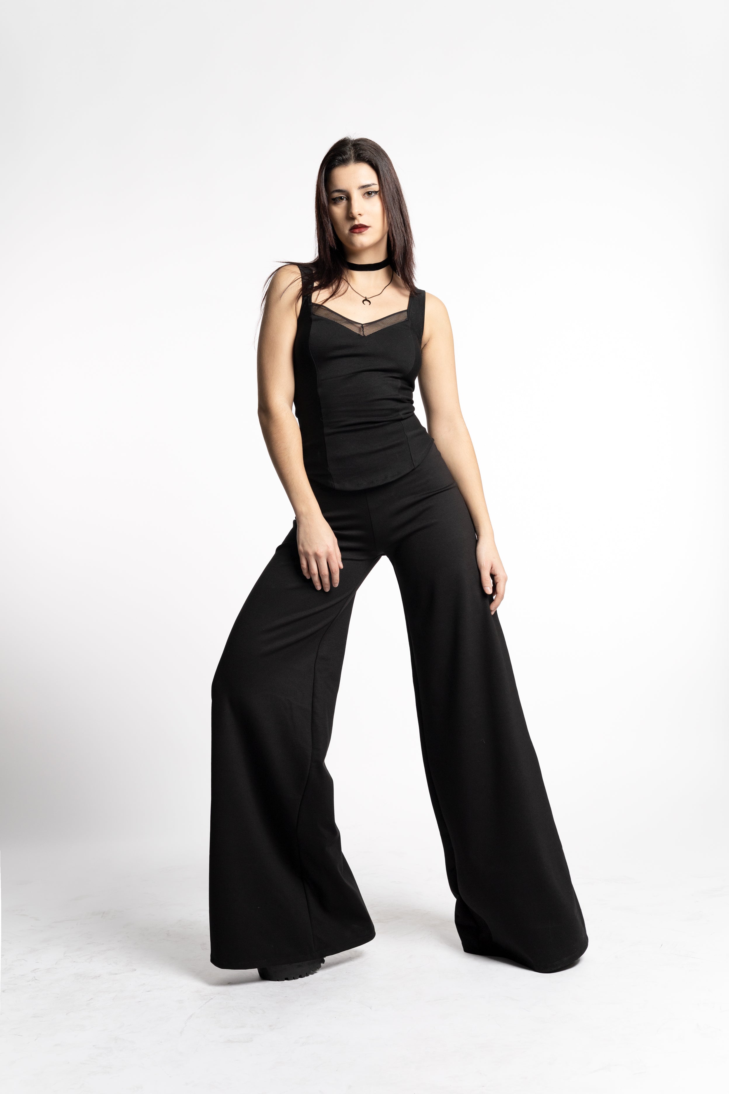 Plum Sleeveless Coset top. Square neck mesh top (Copia)