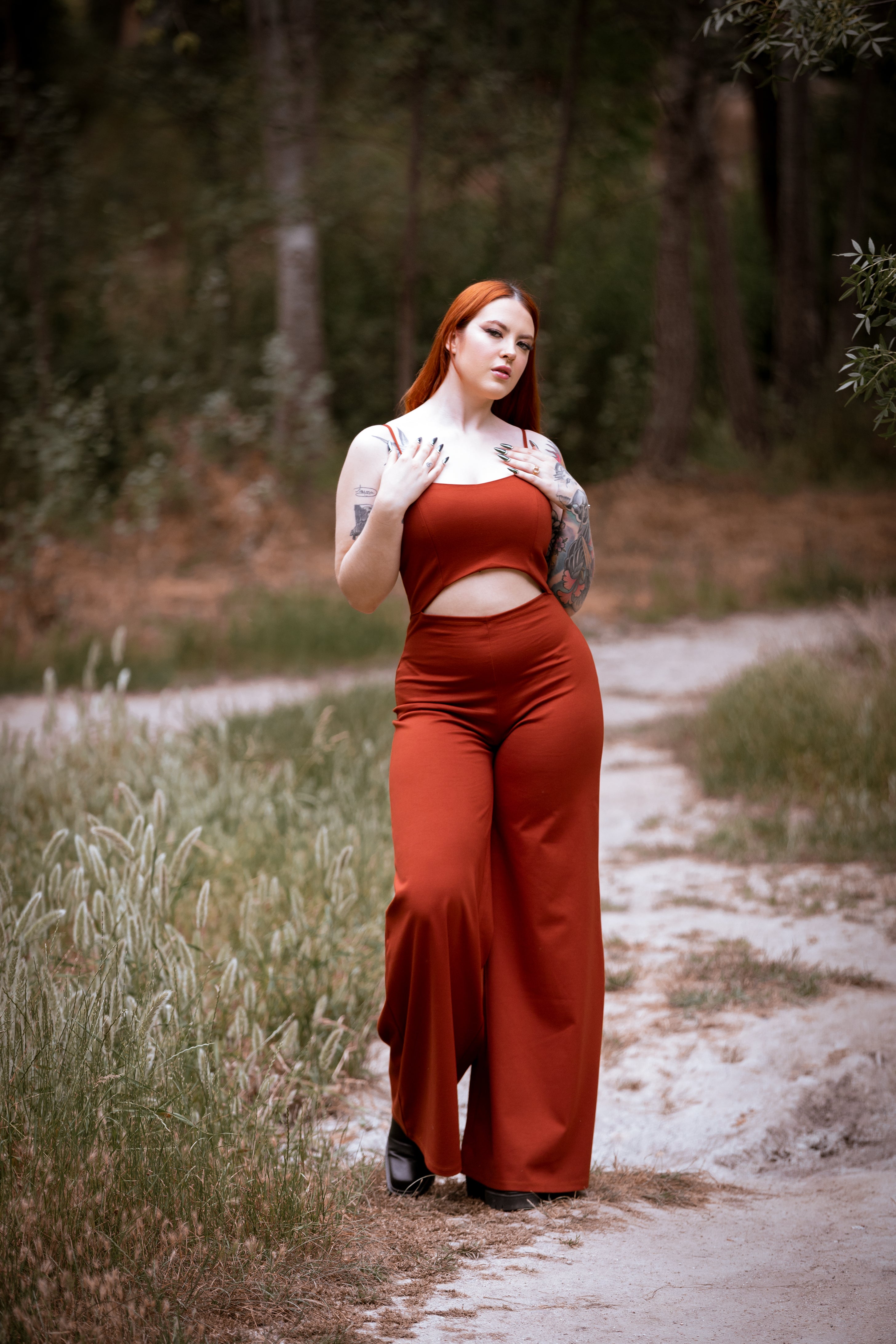 ONLY XL - Orange Wide leg jumpsuit