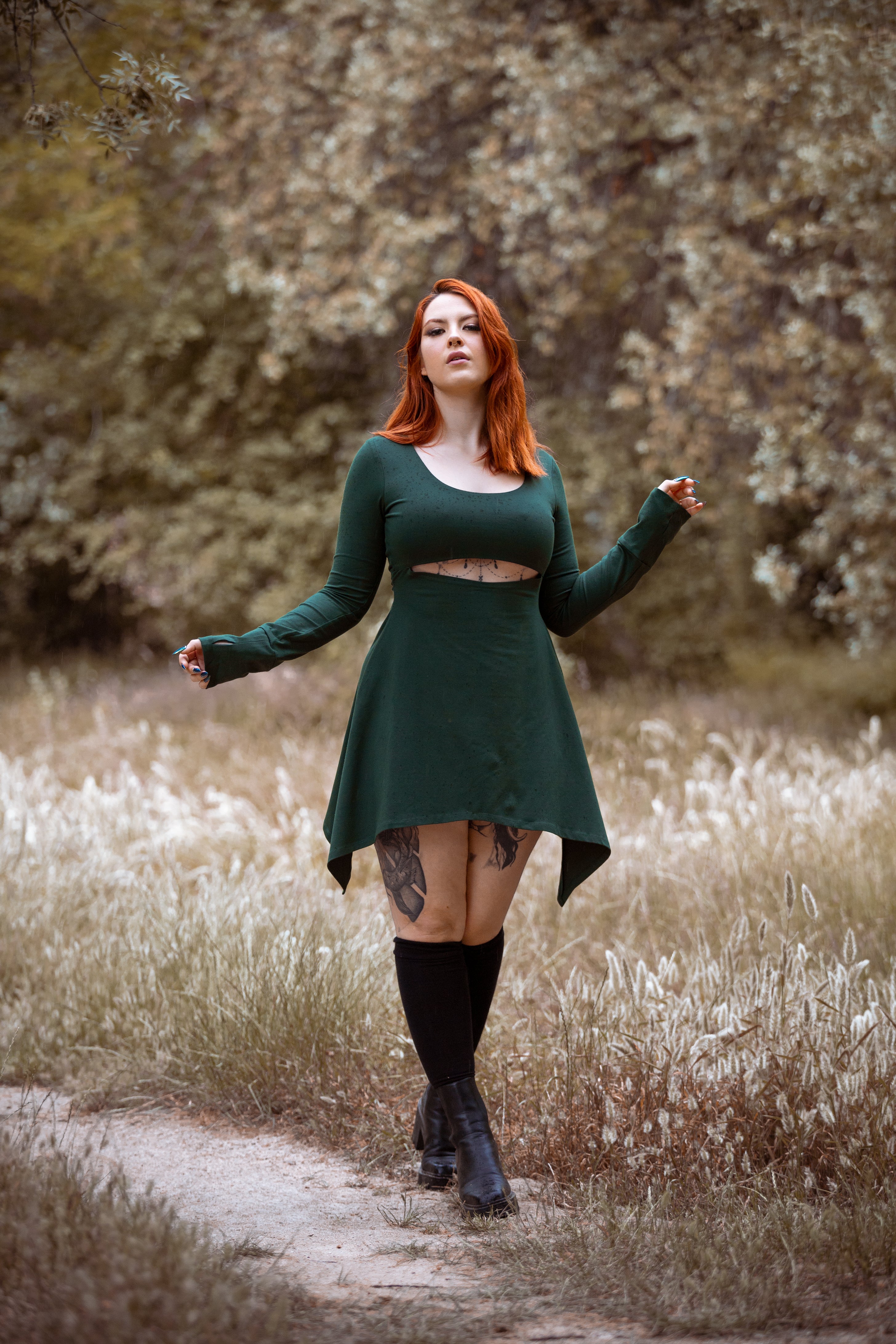 Black Asymmetrical Fairy Tunic Dress | Organic Cotton Boho Pixie Tunic (Copia)