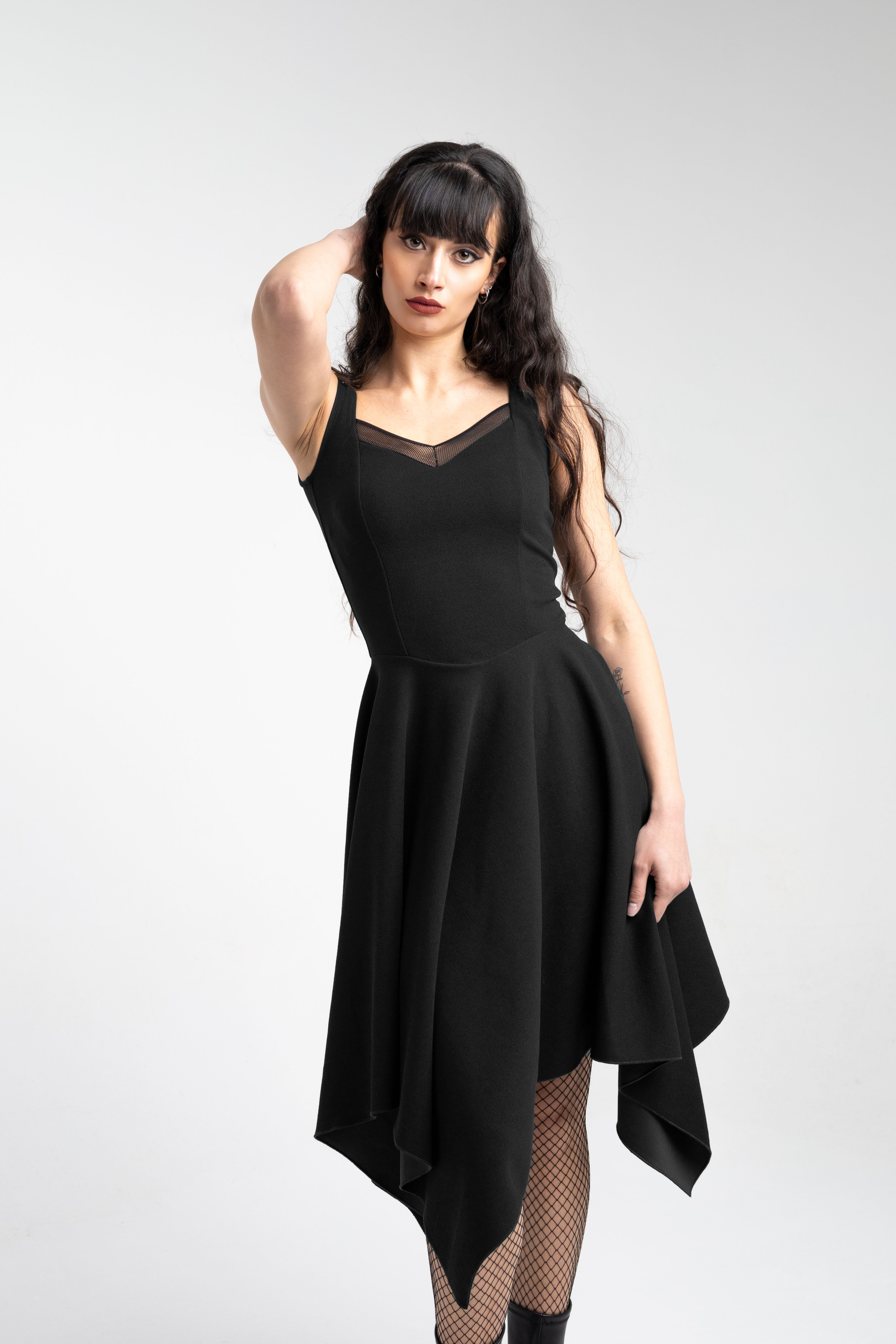 Black Corset asymmetric sleeveless fairy witch dress Black Corset asymmetric sleeveless fairy witch dress