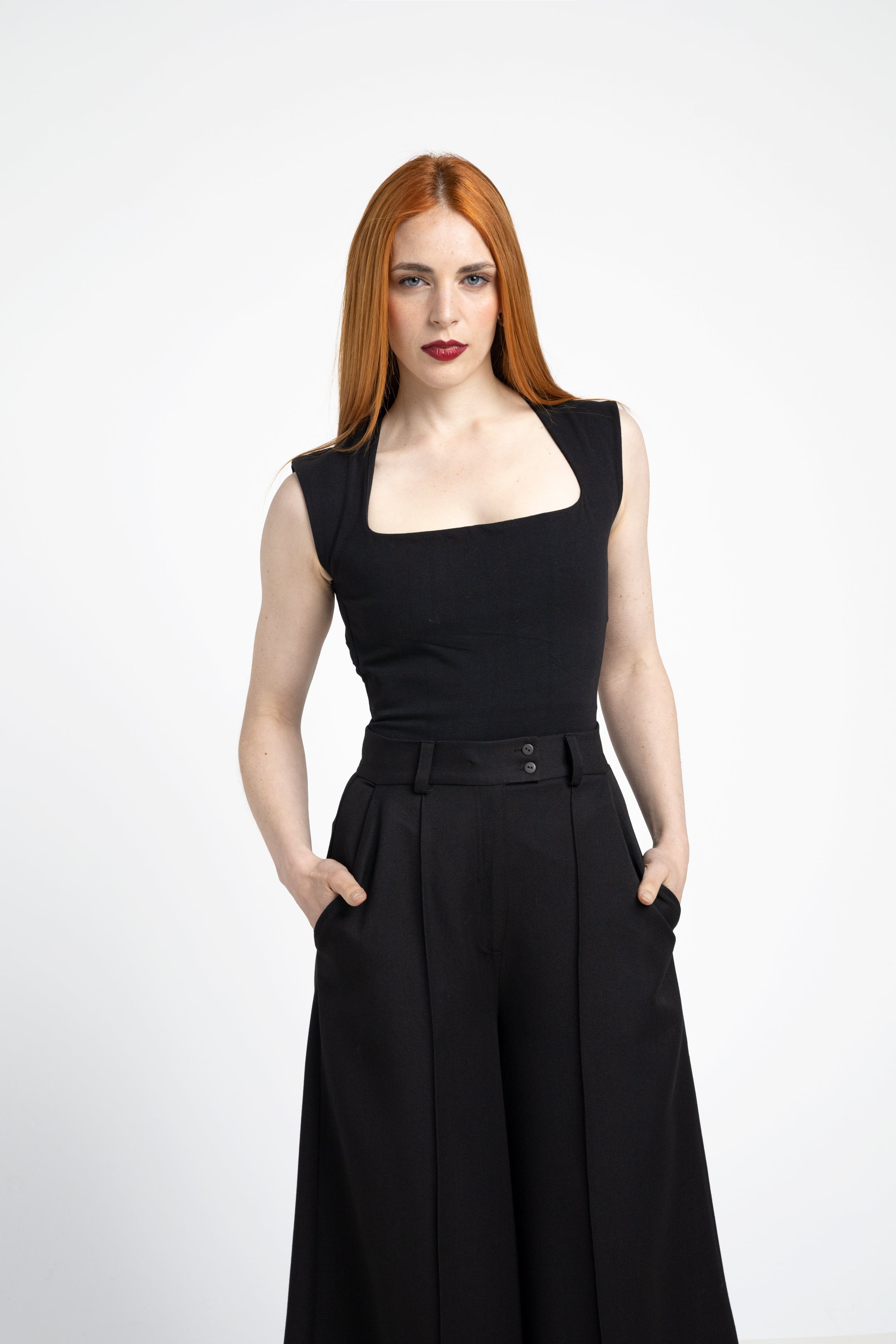 Kaori backless top - Square neck Organic cotton