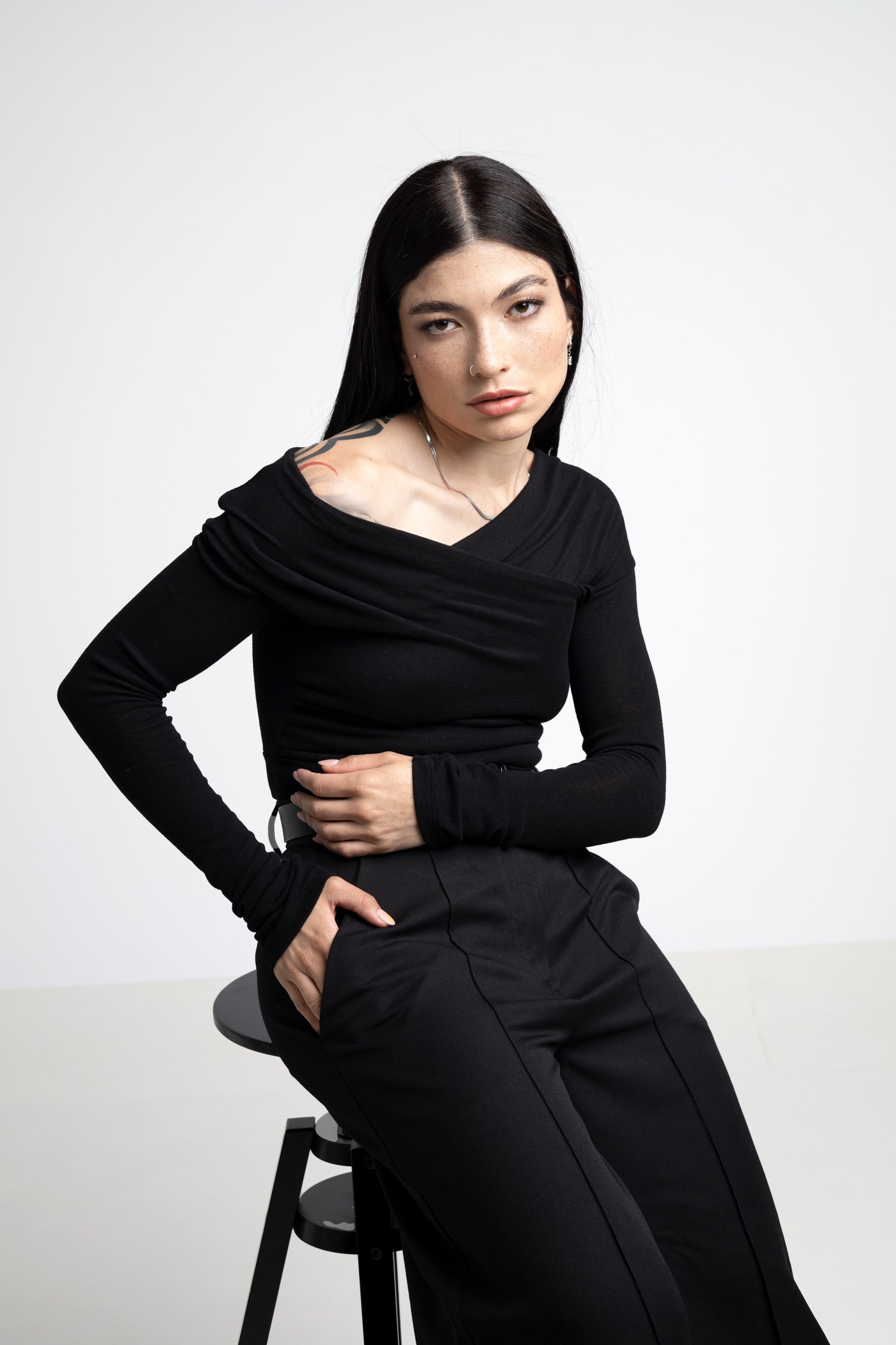 Dafne drapped sleeve top - Ecovero™